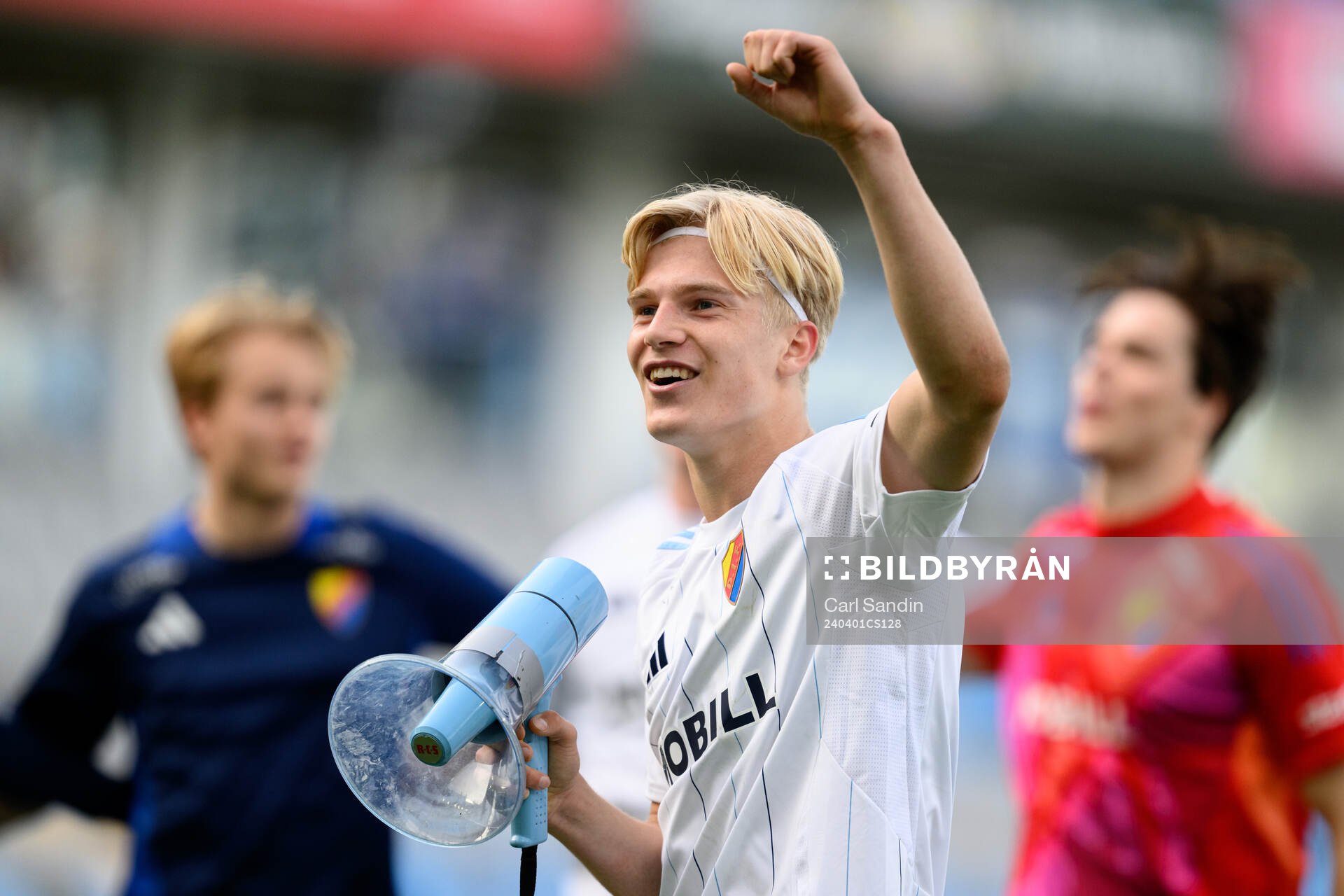 Djurgårdens Lucas Bergvall jublar