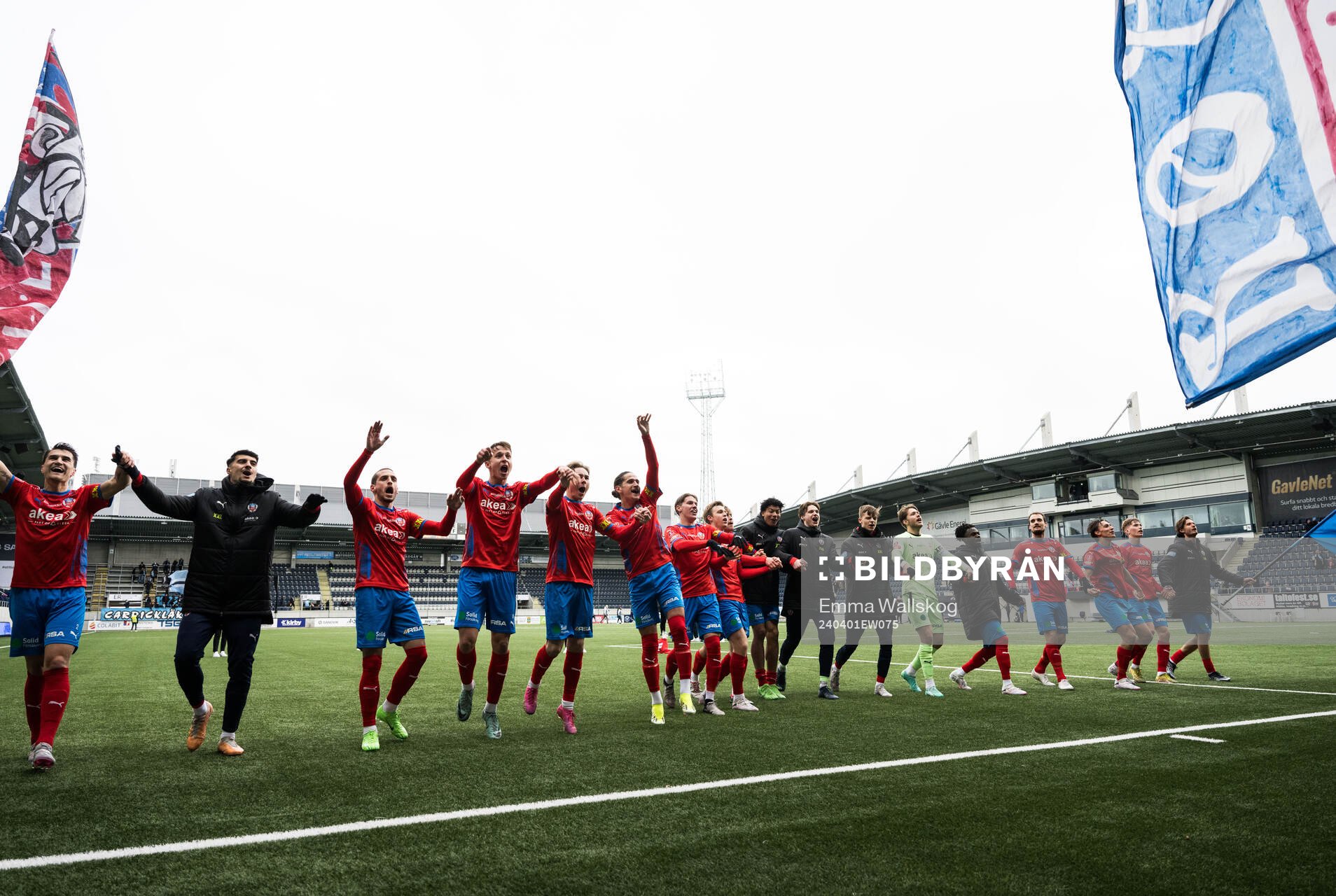 Helsingborgs spelare jublar