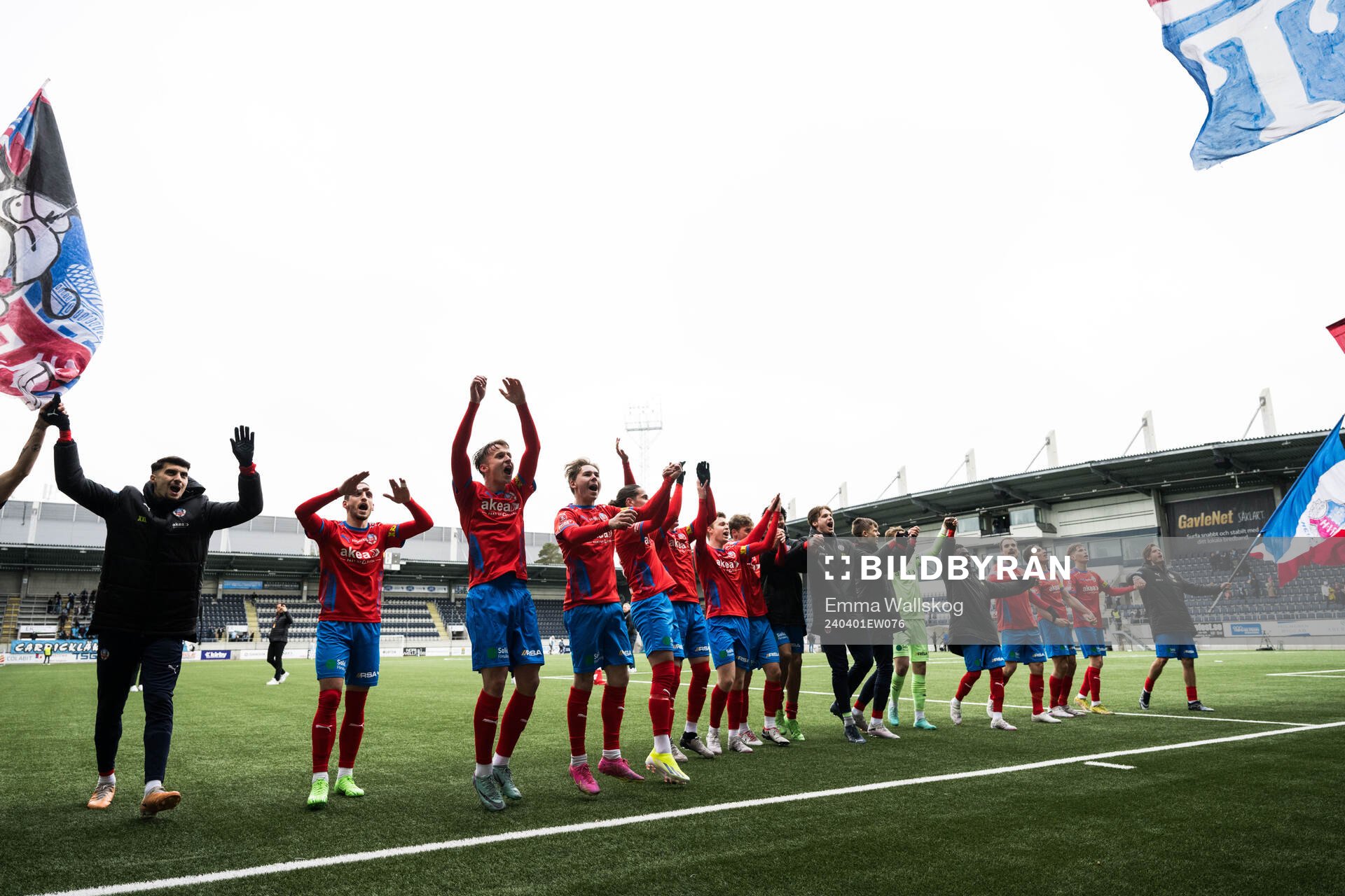 Helsingborgs spelare jublar