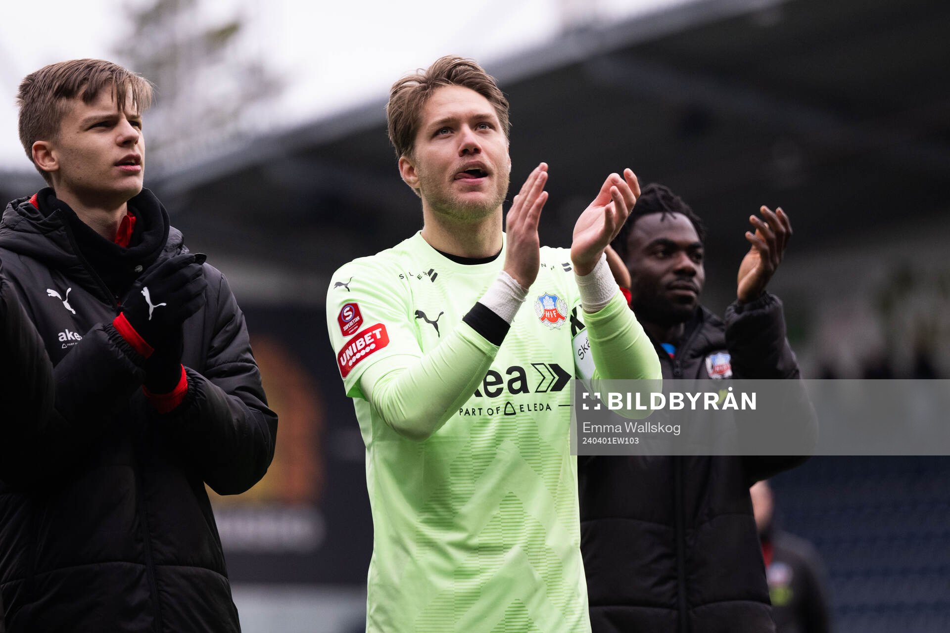 Helsingborgs målvakt Kalle Joelsson jublar