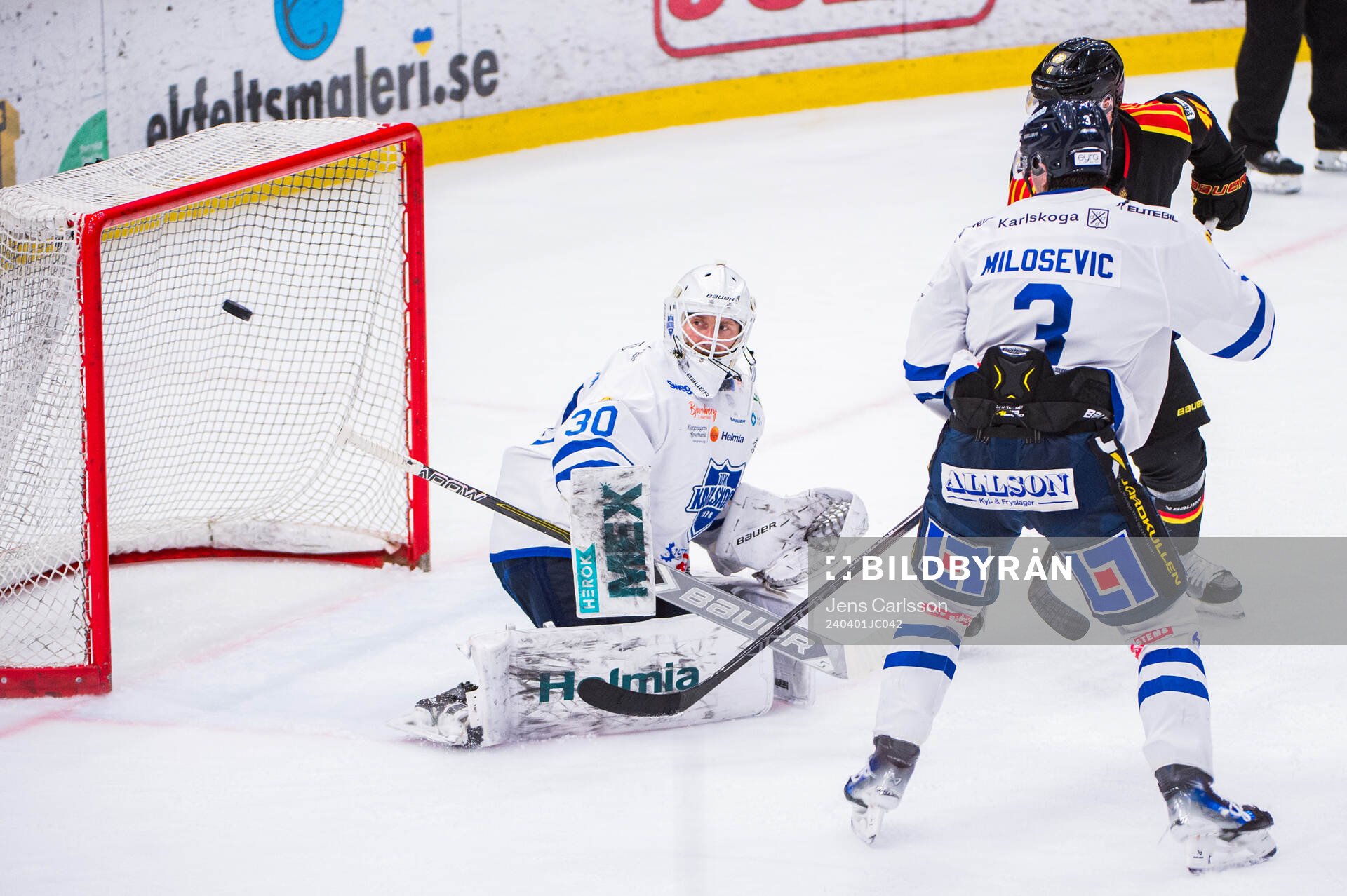 Karlskogas målvakt Victor Brattström