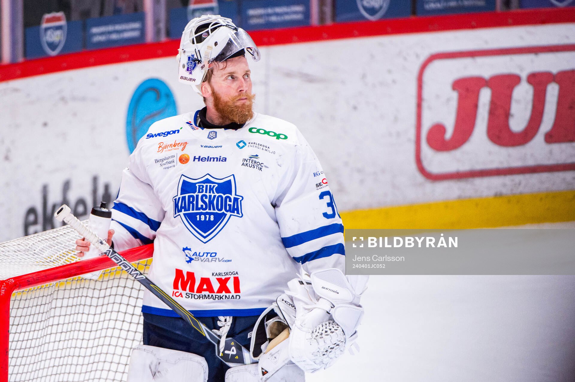 Karlskogas målvakt Victor Brattström deppar