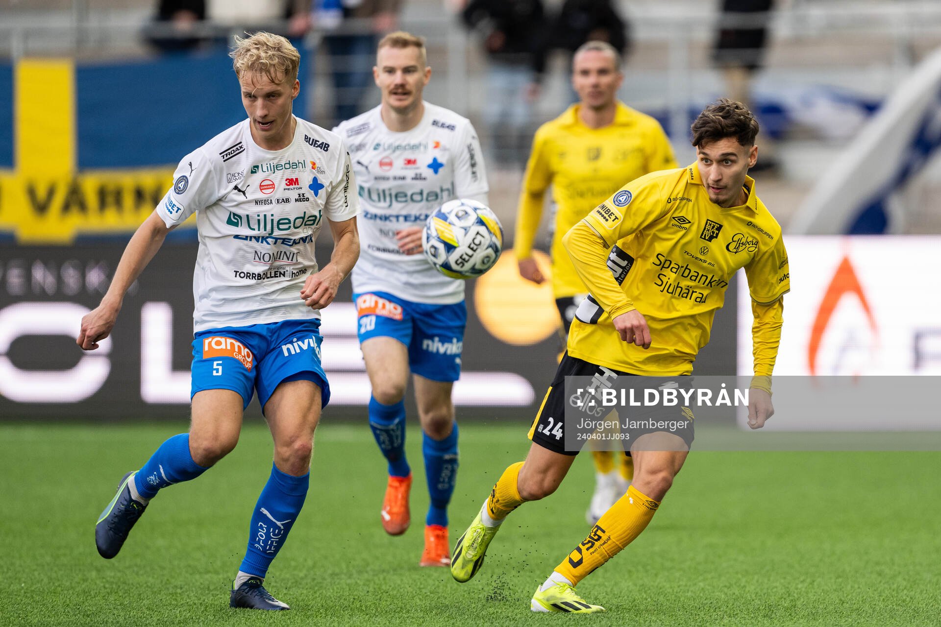 lfsborgs Camil Jebara  under fotbollsmatchen i Allsvenskan mellan Elfsborg och Värnamo den 1 april 2024 i Borås. 