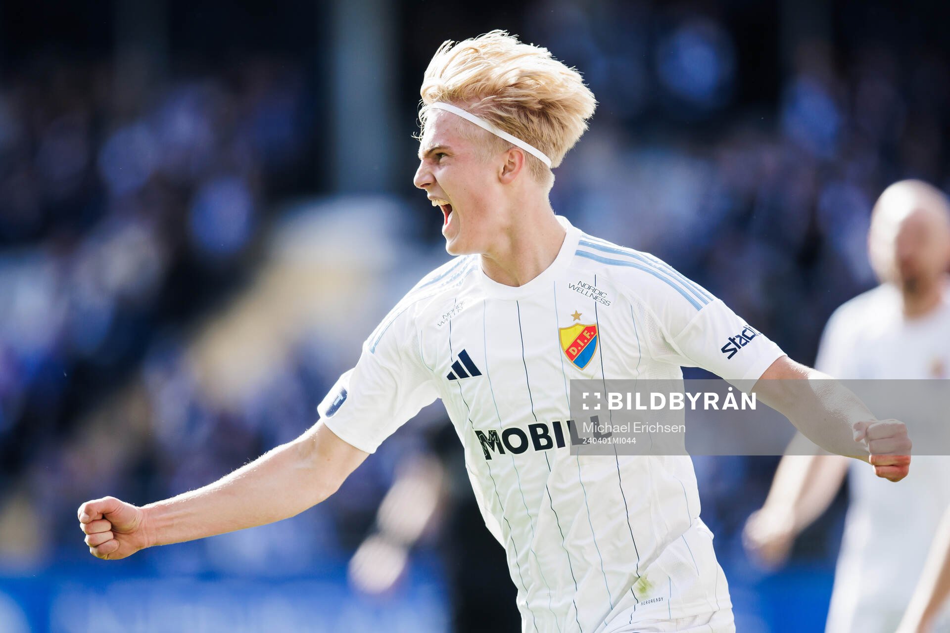 Djurgårdens Lucas Bergvall jublar