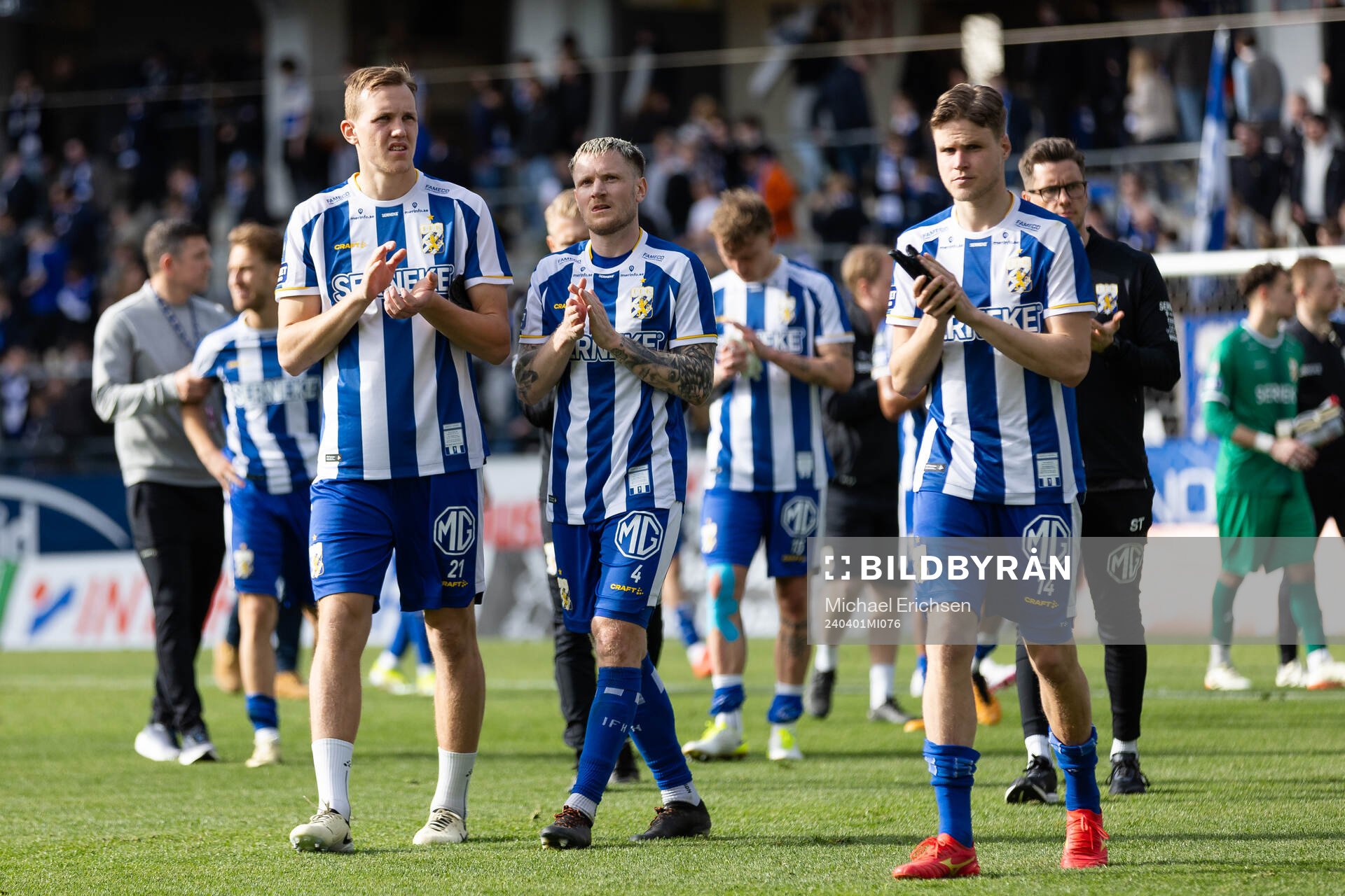 IFK Göteborgs Adam Carlén, Mattias Johansson och Gustaf