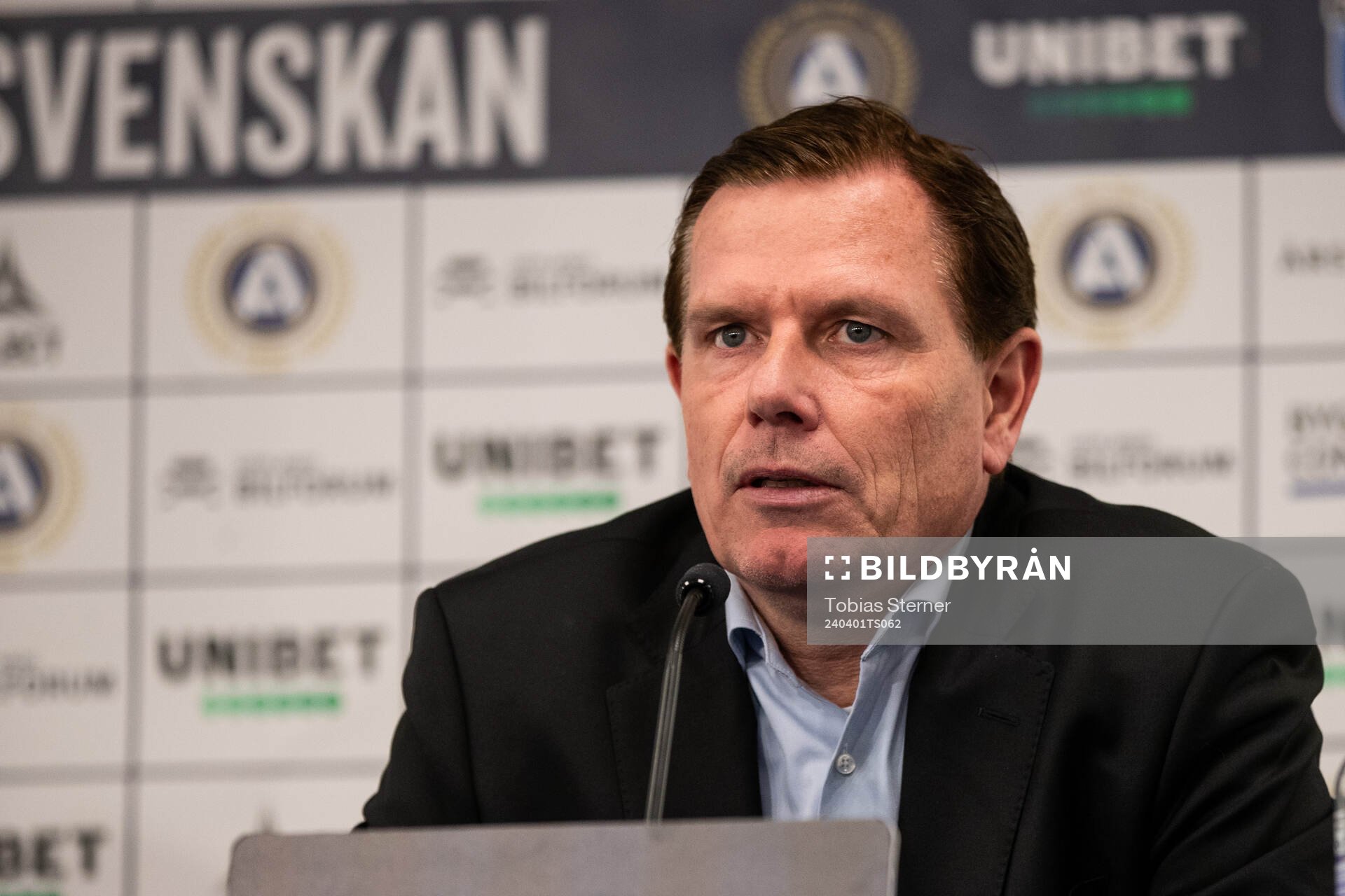 Sirius tränare Christer Mattiasson  efter fotbollsmatchen i Allsvenskan mellan Sirius och Halmstad den 1 april 2024 i Uppsala. 