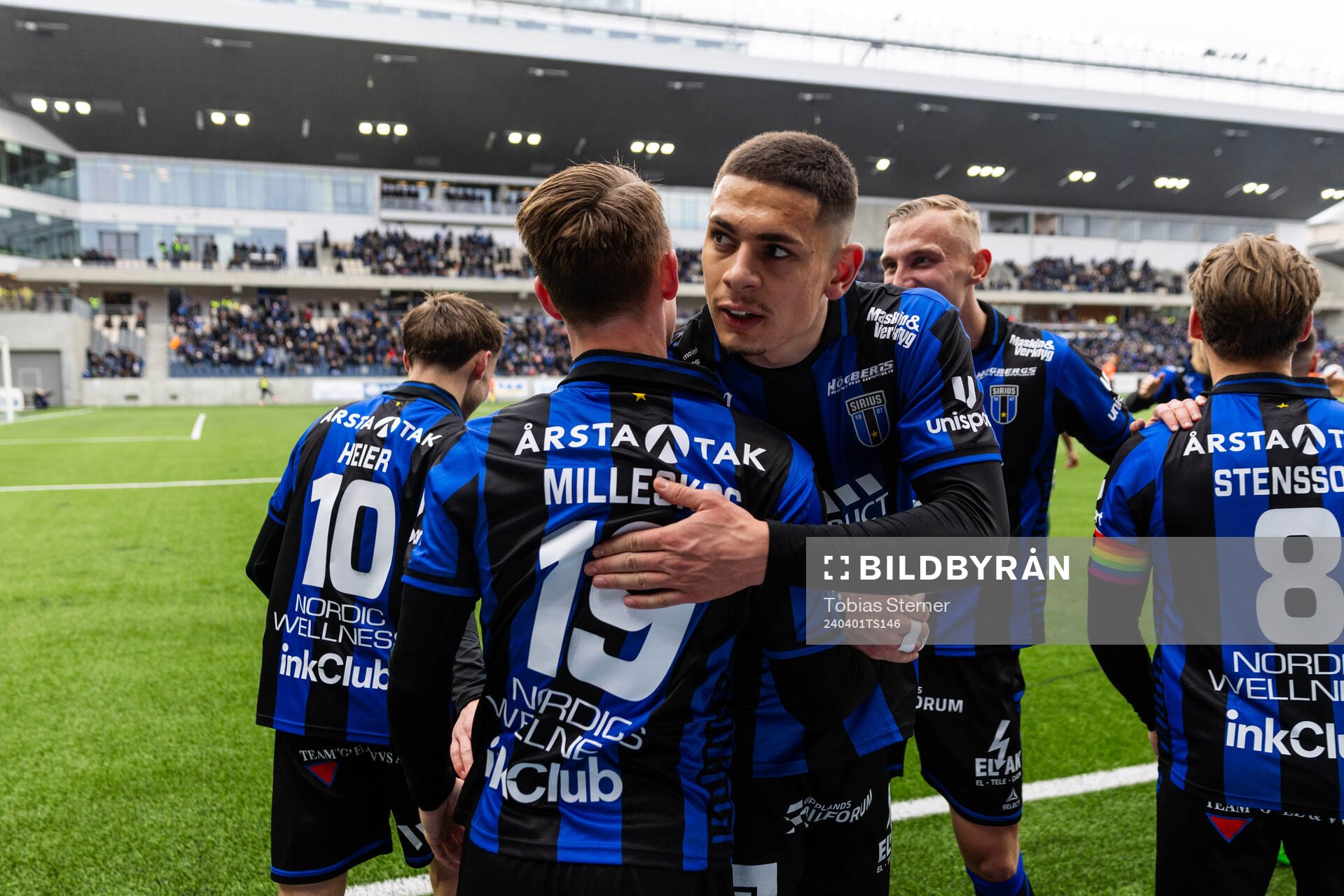 Sirius Noel Milleskog jublar med Yousef Salech