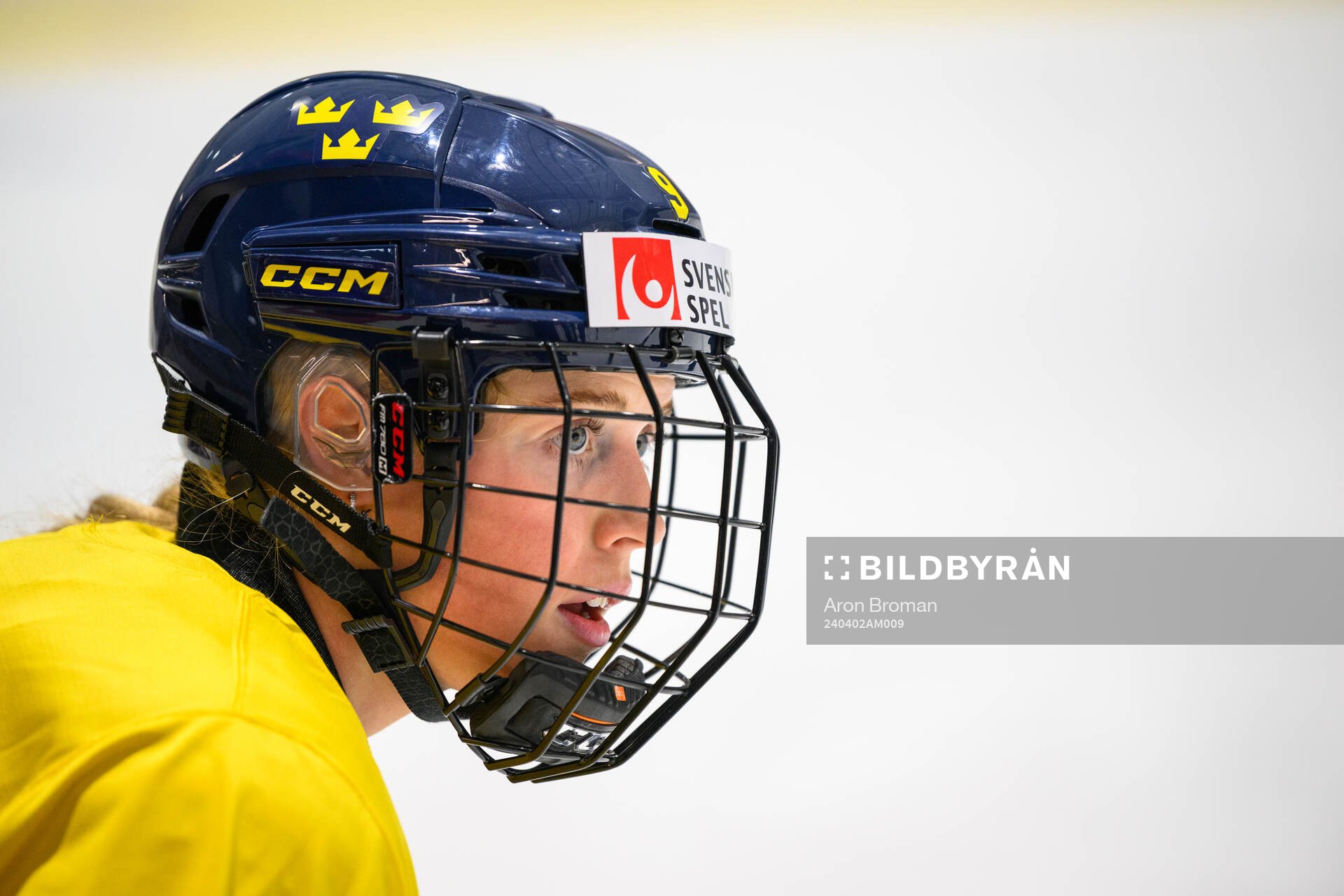 Emma Forsgren of Sweden at a practice session