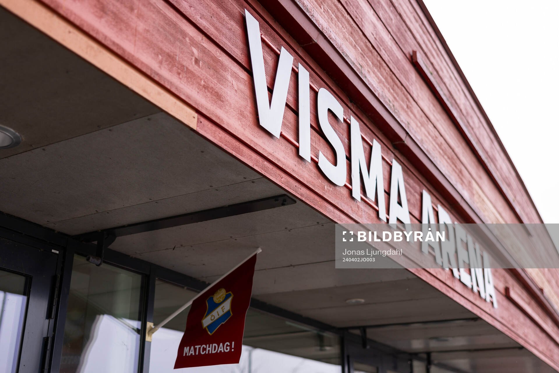 Exteriör vy av Visma arena