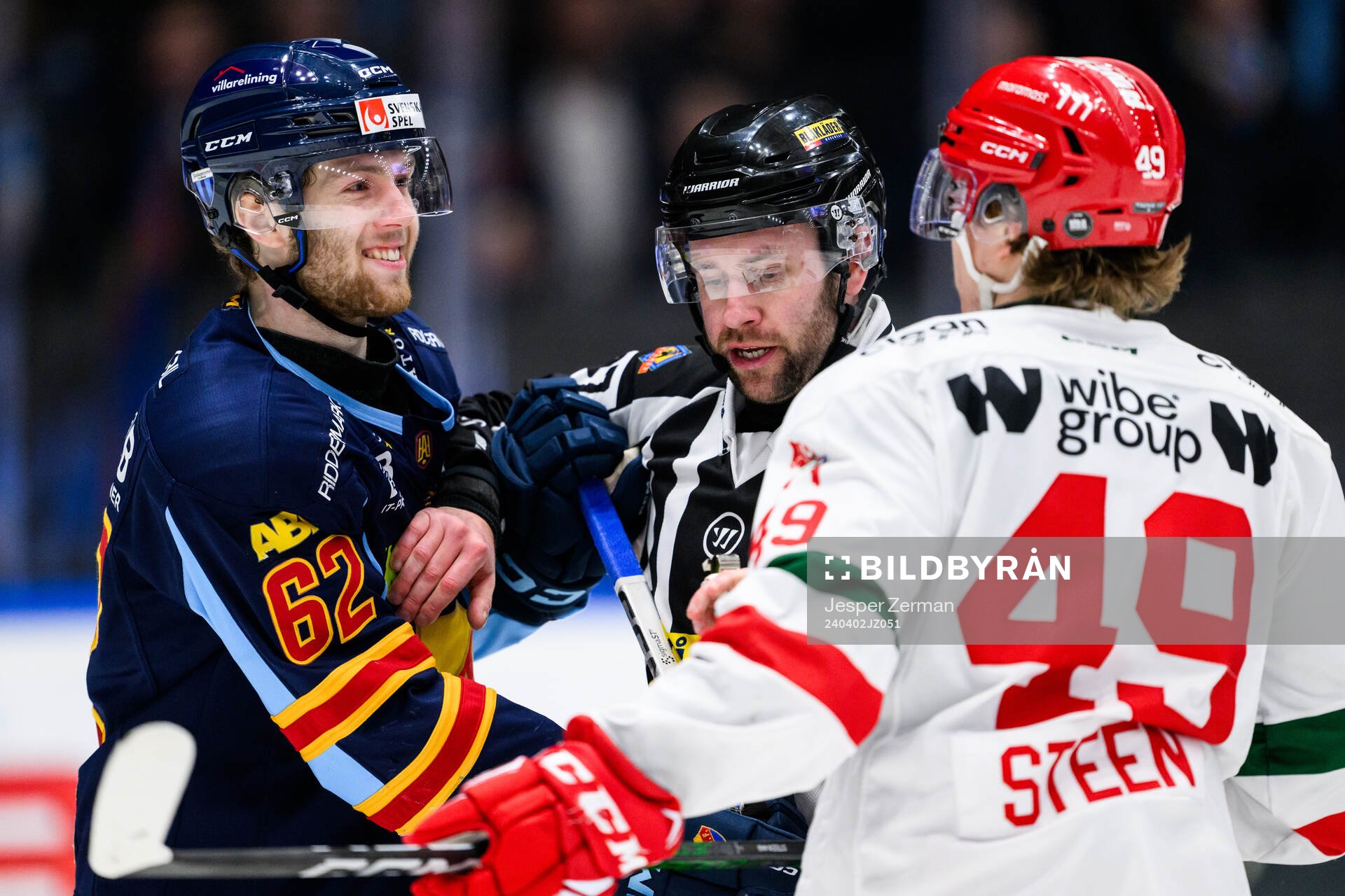 Djurgårdens Wiktor Nilsson och Moras Noah Steen