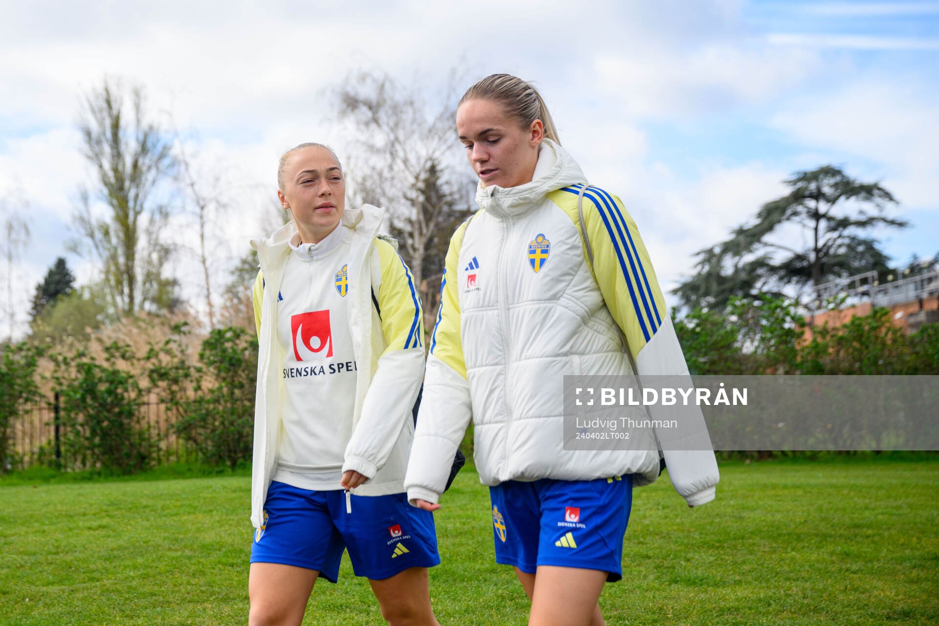 Hanna Bennison and Hanna Lundkvist of Sweden of the Swedish