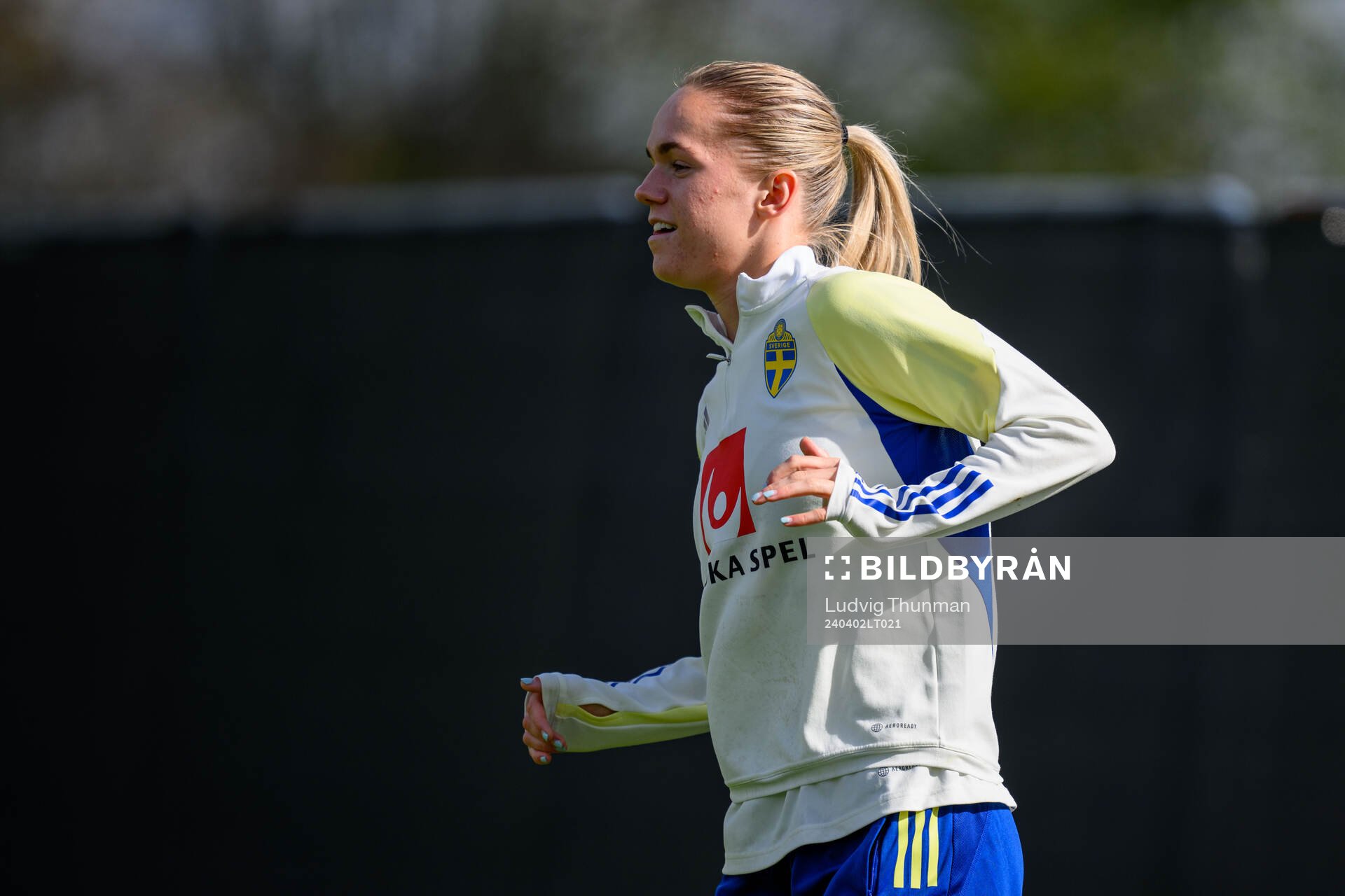 Hanna Lundkvist of Sweden of the Swedish women's national