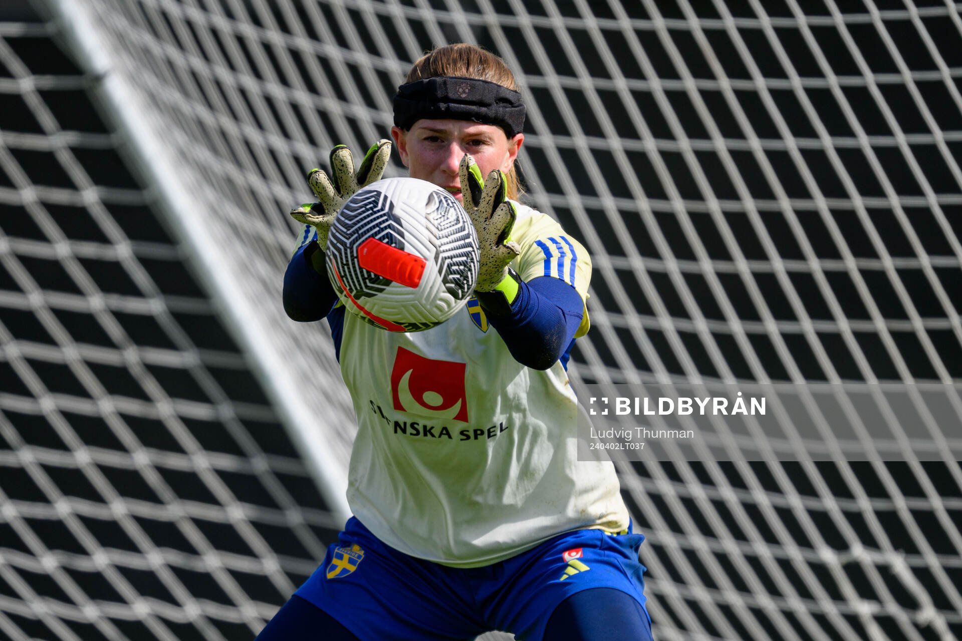 Goalkeeper Tove Enblom of Sweden of the Swedish women's