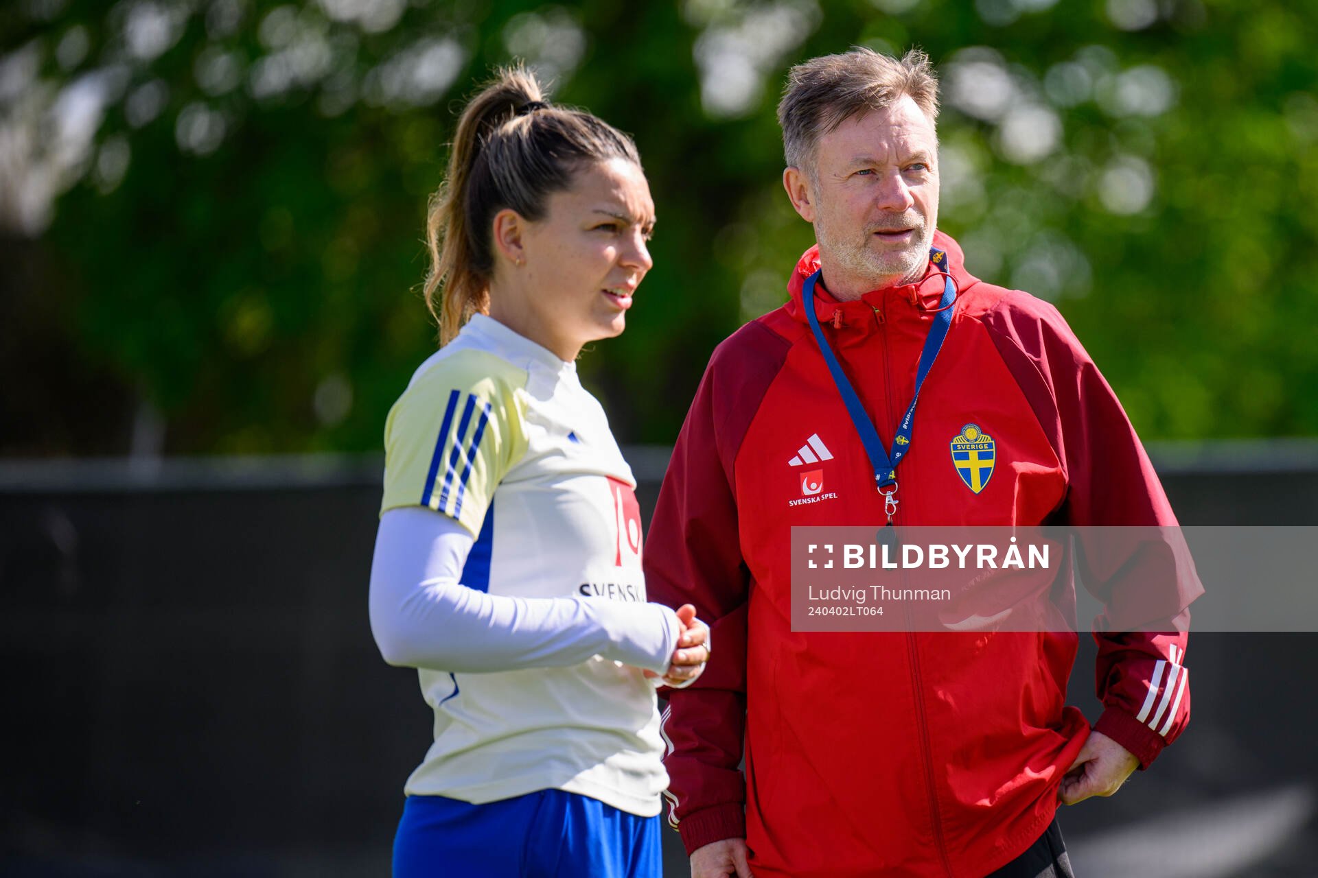 Johanna Rytting Kaneryd and Head coach Peter Gerhardsson of