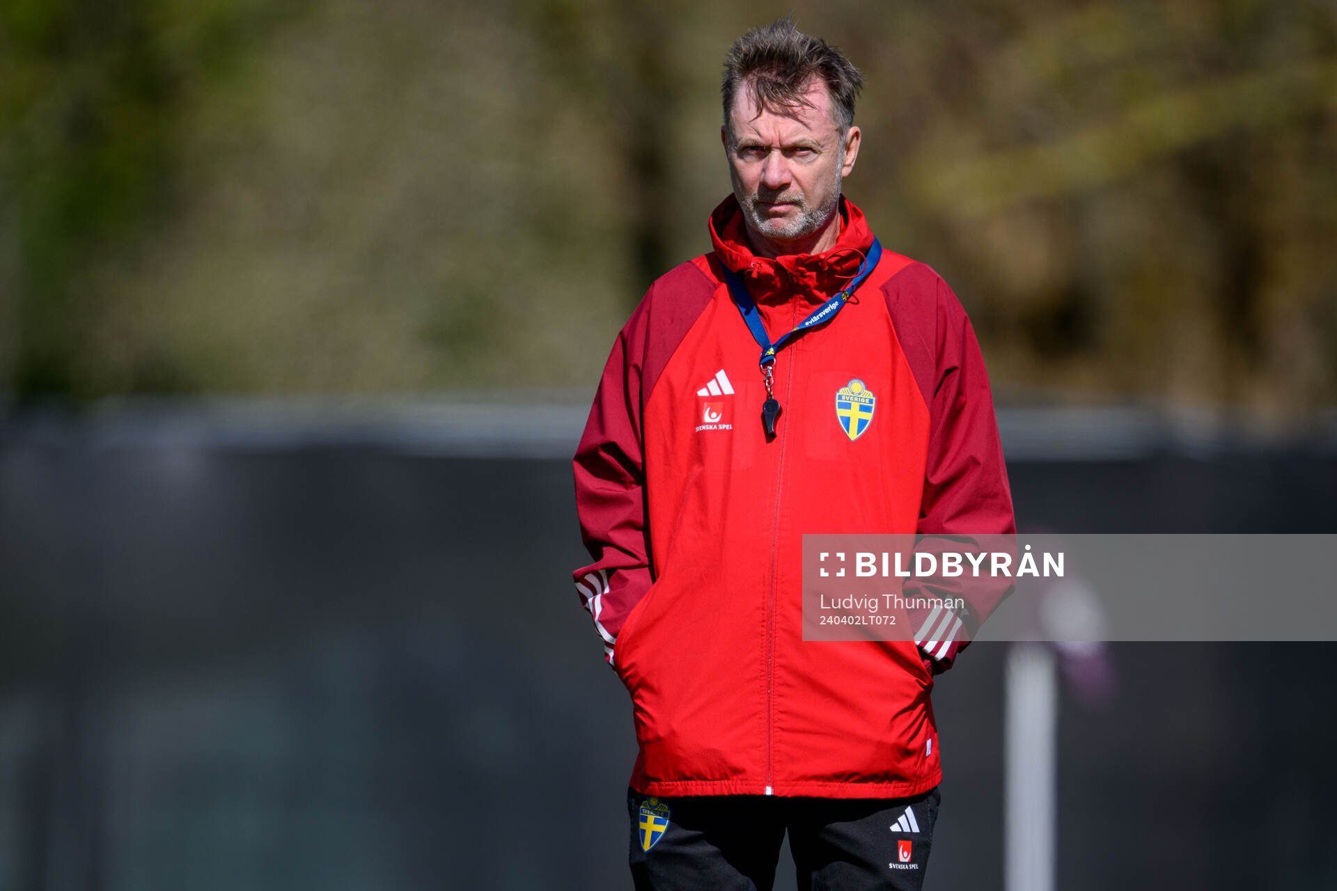 Head coach Peter Gerhardsson of Sweden of the Swedish