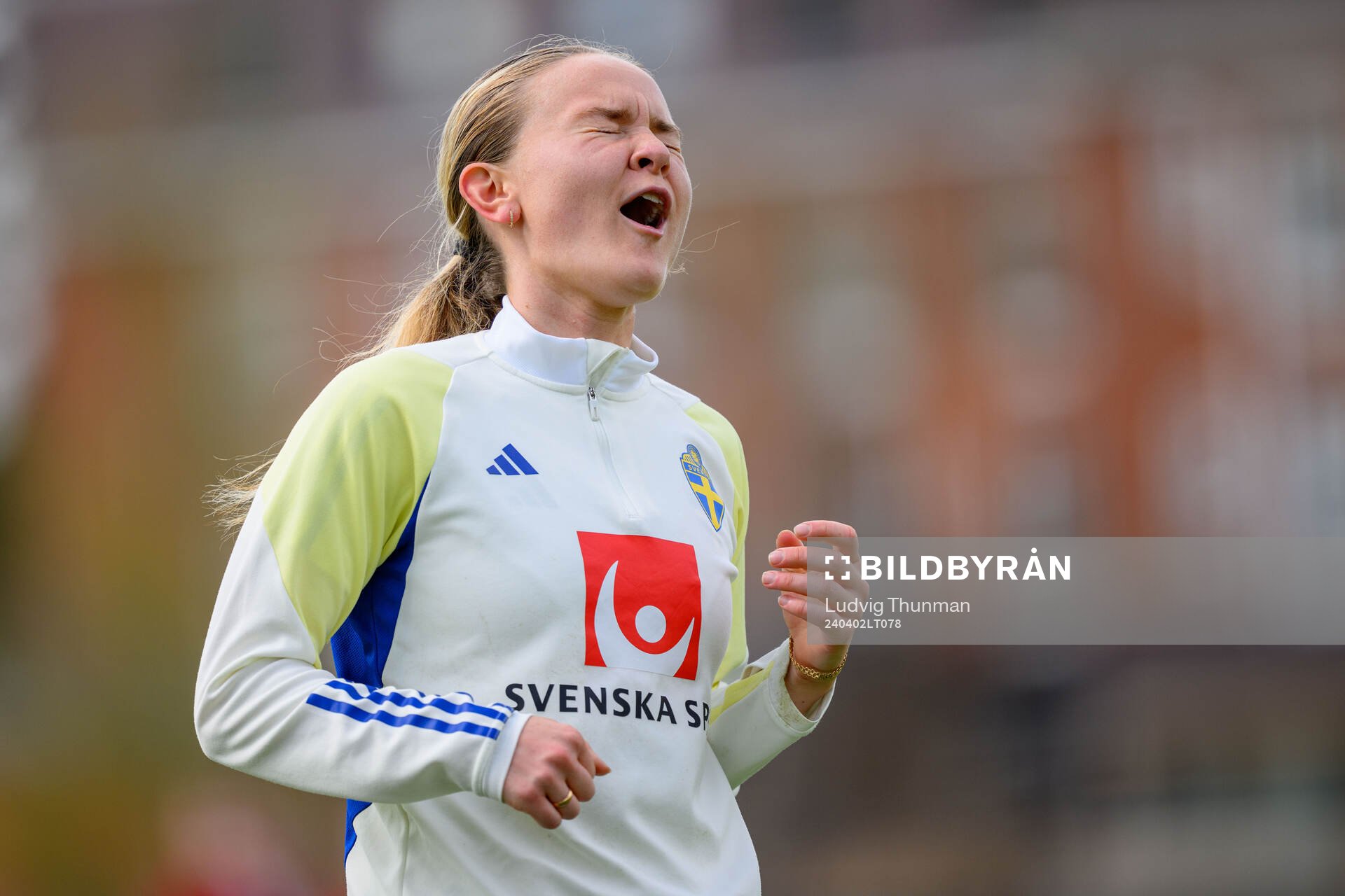 Matilda Vinberg of Sweden looks dejected of the Swedish