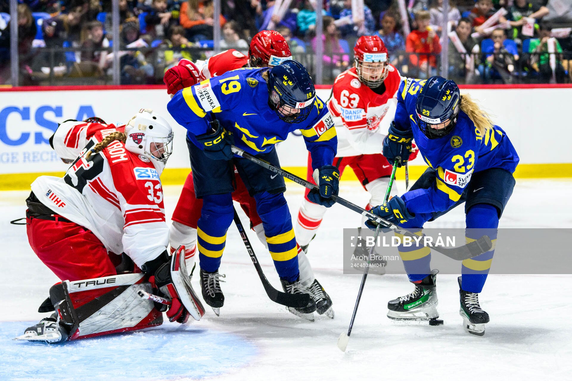Goaltender Emma-Sofie Nordstrom of Denmark, Sara
