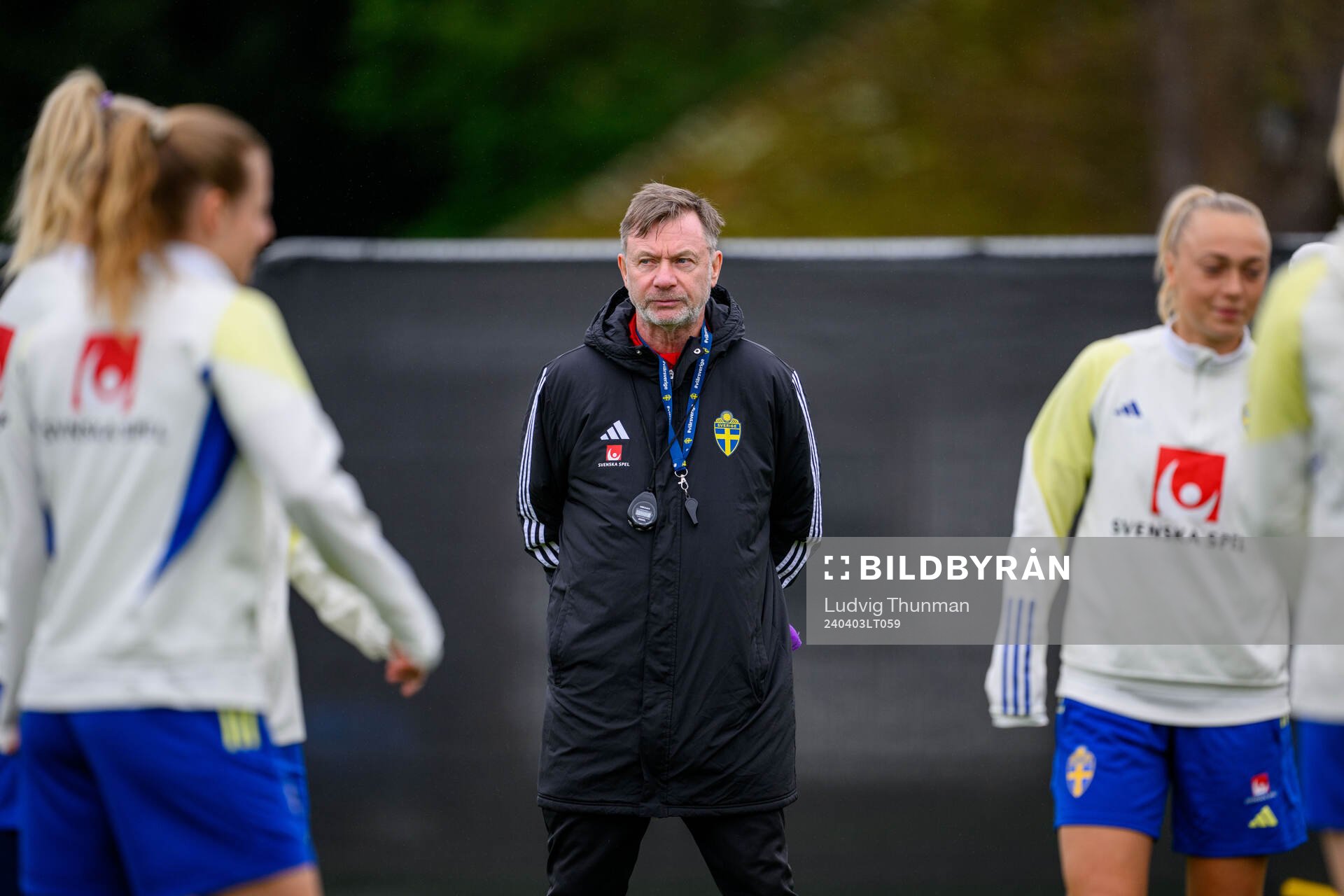 Head coach Peter Gerhardsson of Sweden of the women's