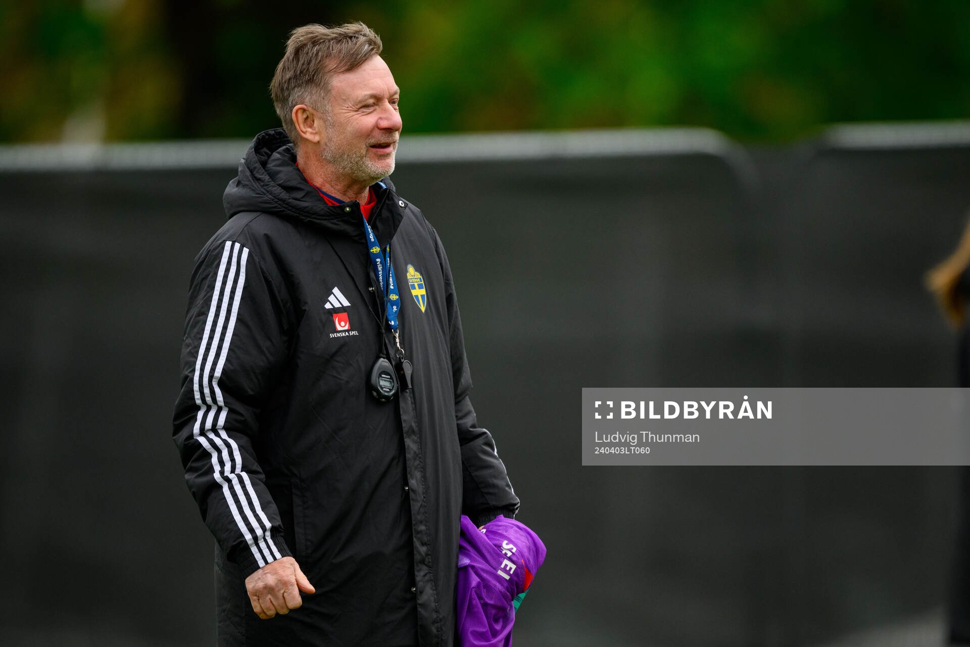 Head coach Peter Gerhardsson of Sweden of the women's