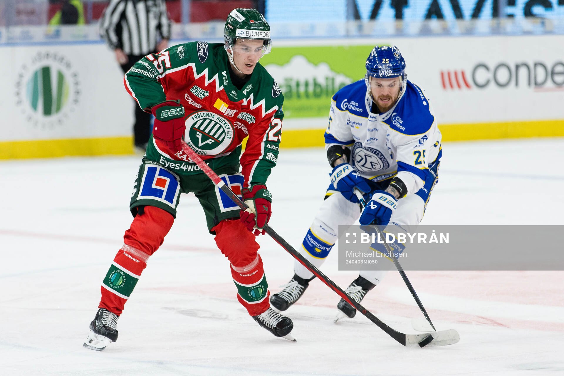 Frölundas Pontus Johansson och Leksands Lucas Elvenes