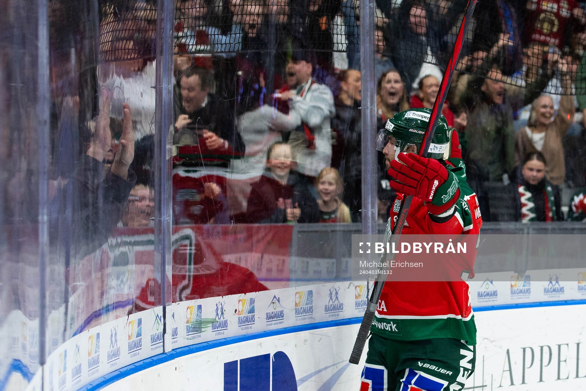 Frölundas Mikael Ruohomaa jublar