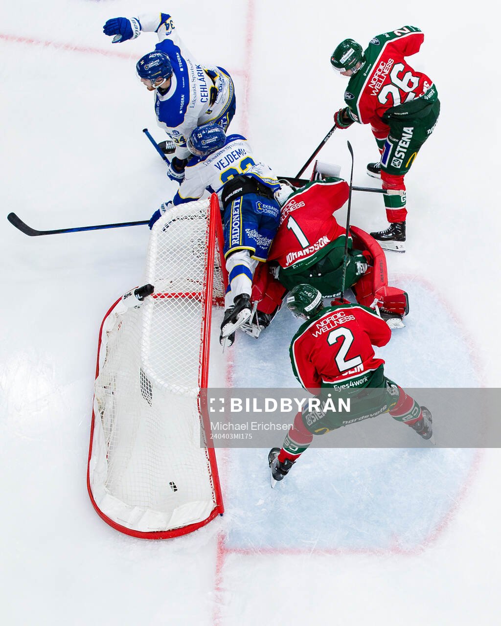 Leksands Lukas Vejdemo kvitterar till 1-1 bakom Frölundas