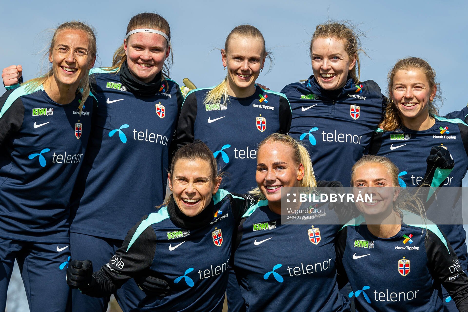 Players of the Norwegian women's national football team