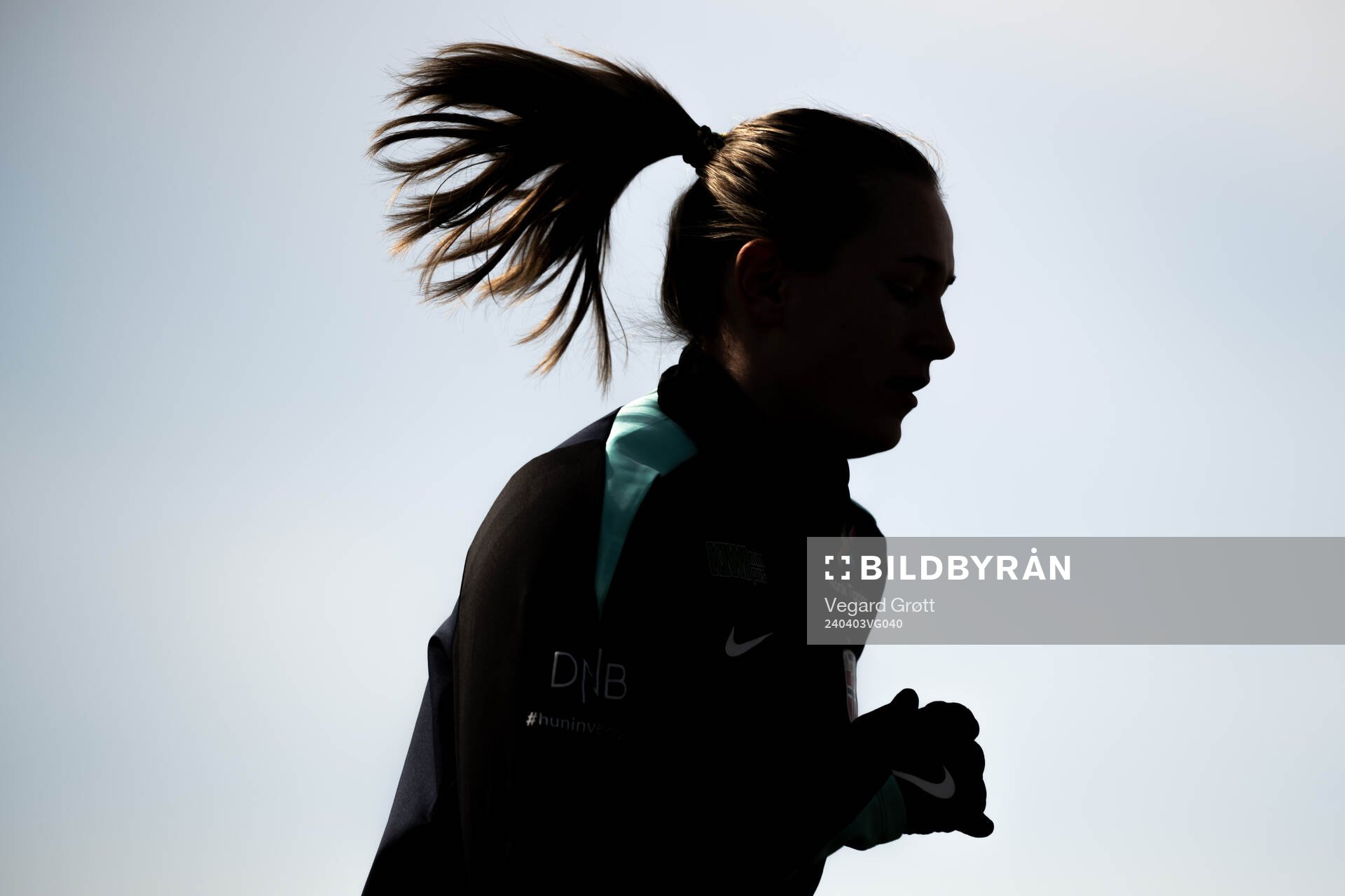 The silhouette of Elisabeth Terland of the Norwegian