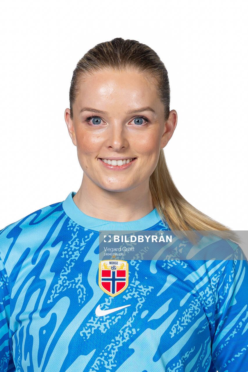 Goalkeeper Guro Pettersen of the Norwegian women's national