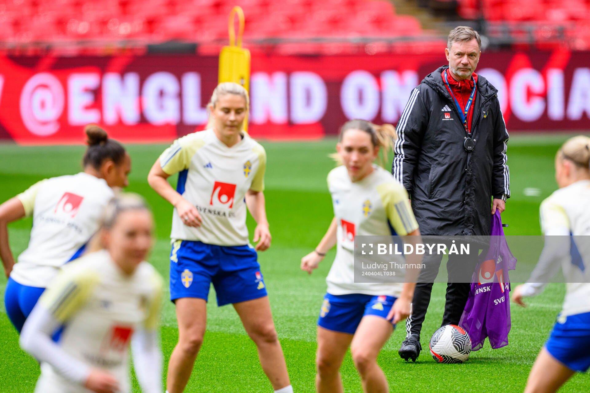 Head coach Peter Gerhardsson of Sweden of the women's