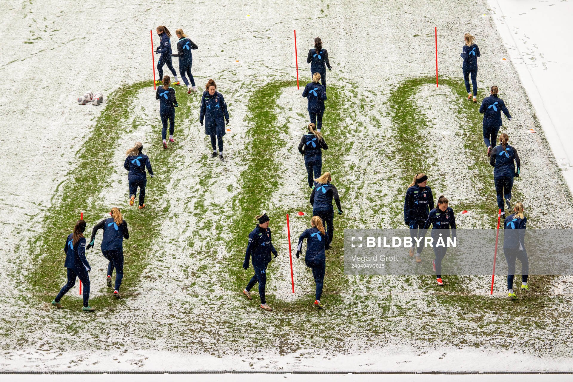 Players of the Norwegian women's national football team