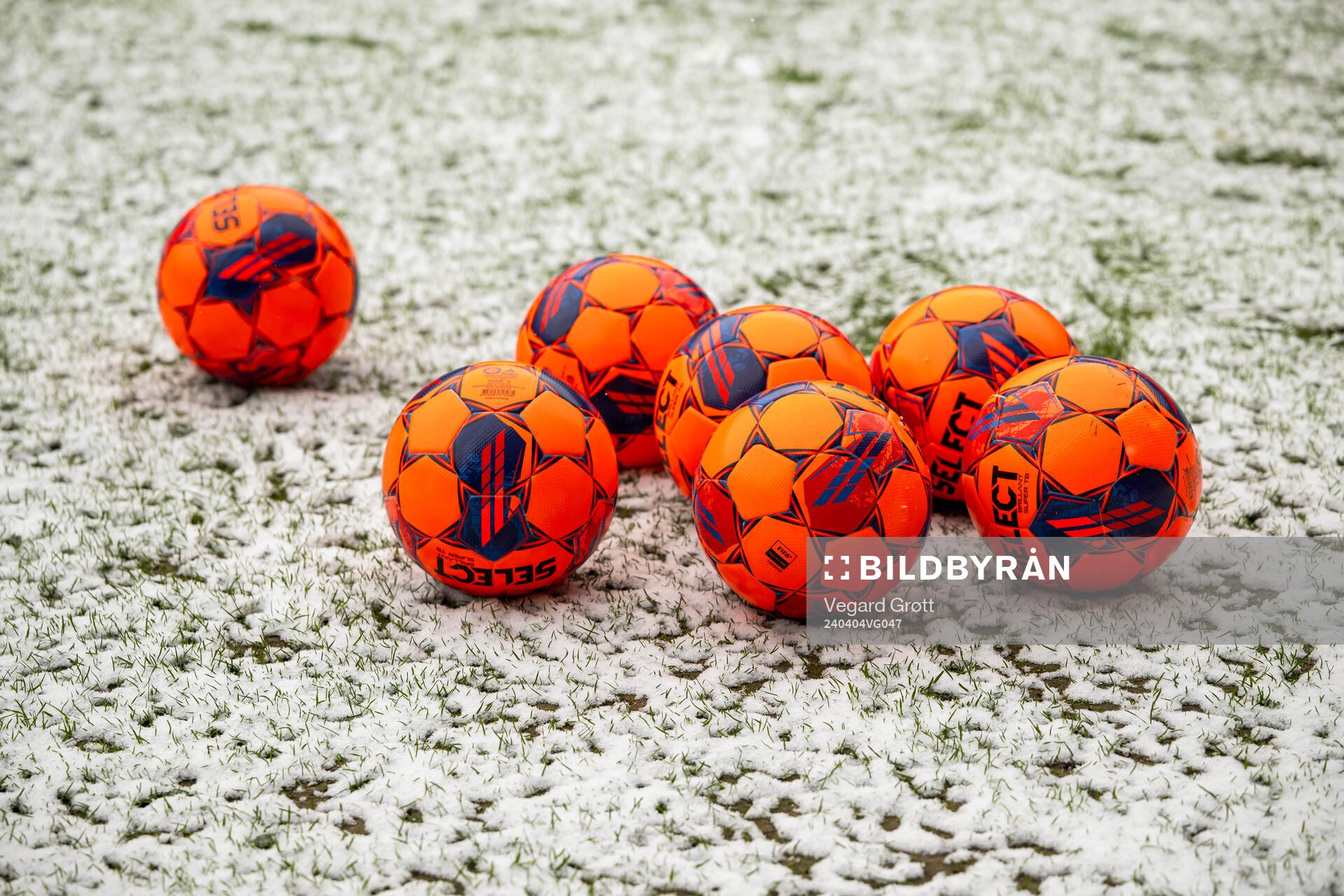 Orange footballs