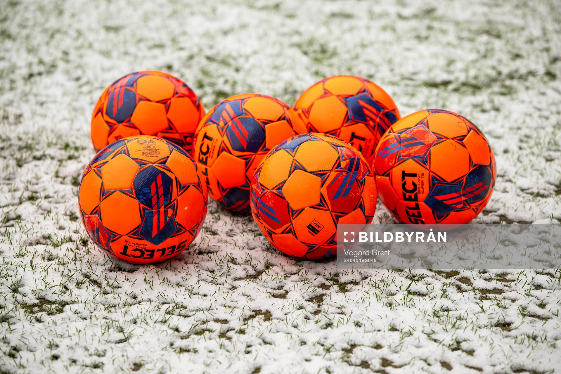 Orange footballs