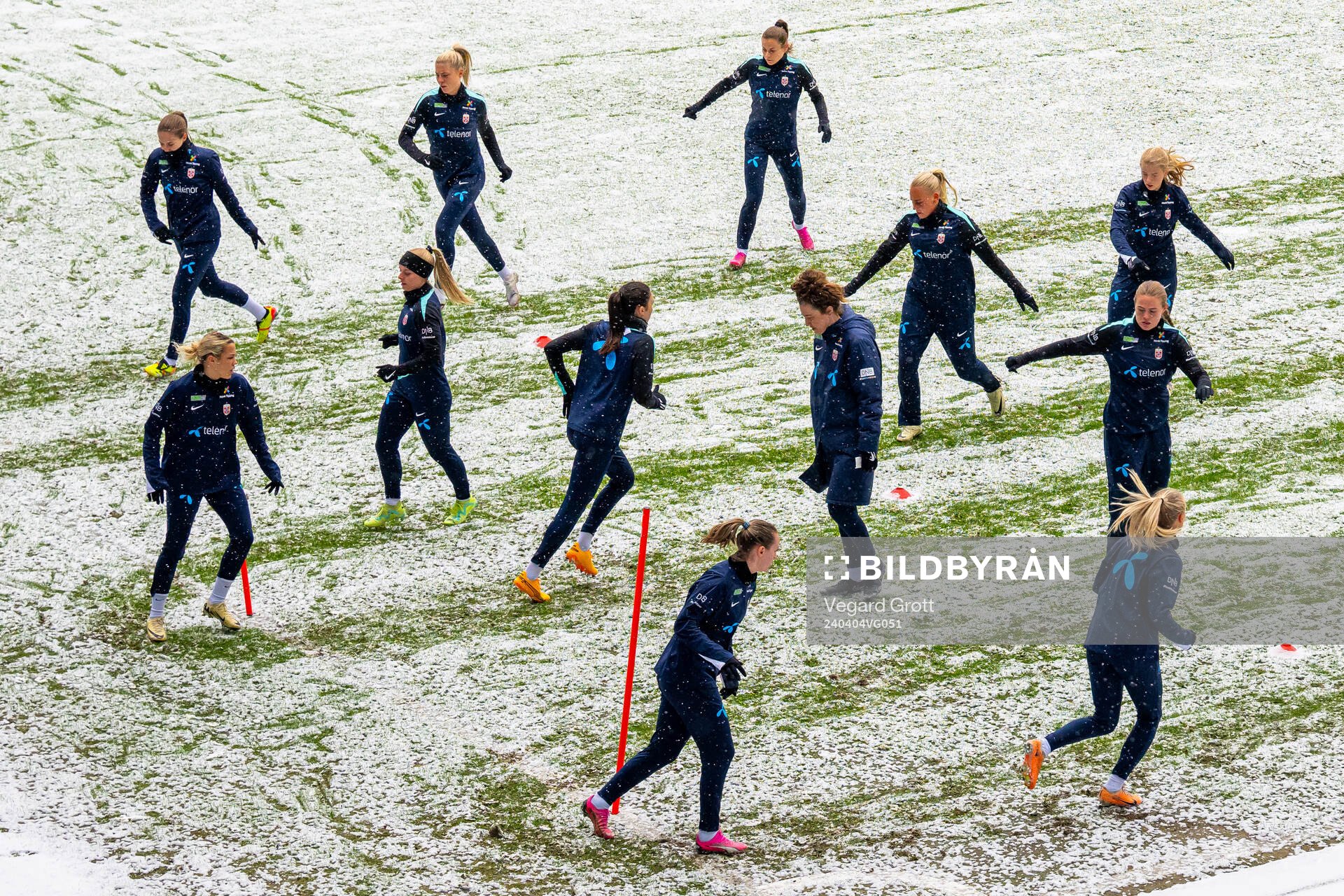 Players of the Norwegian women's national football team