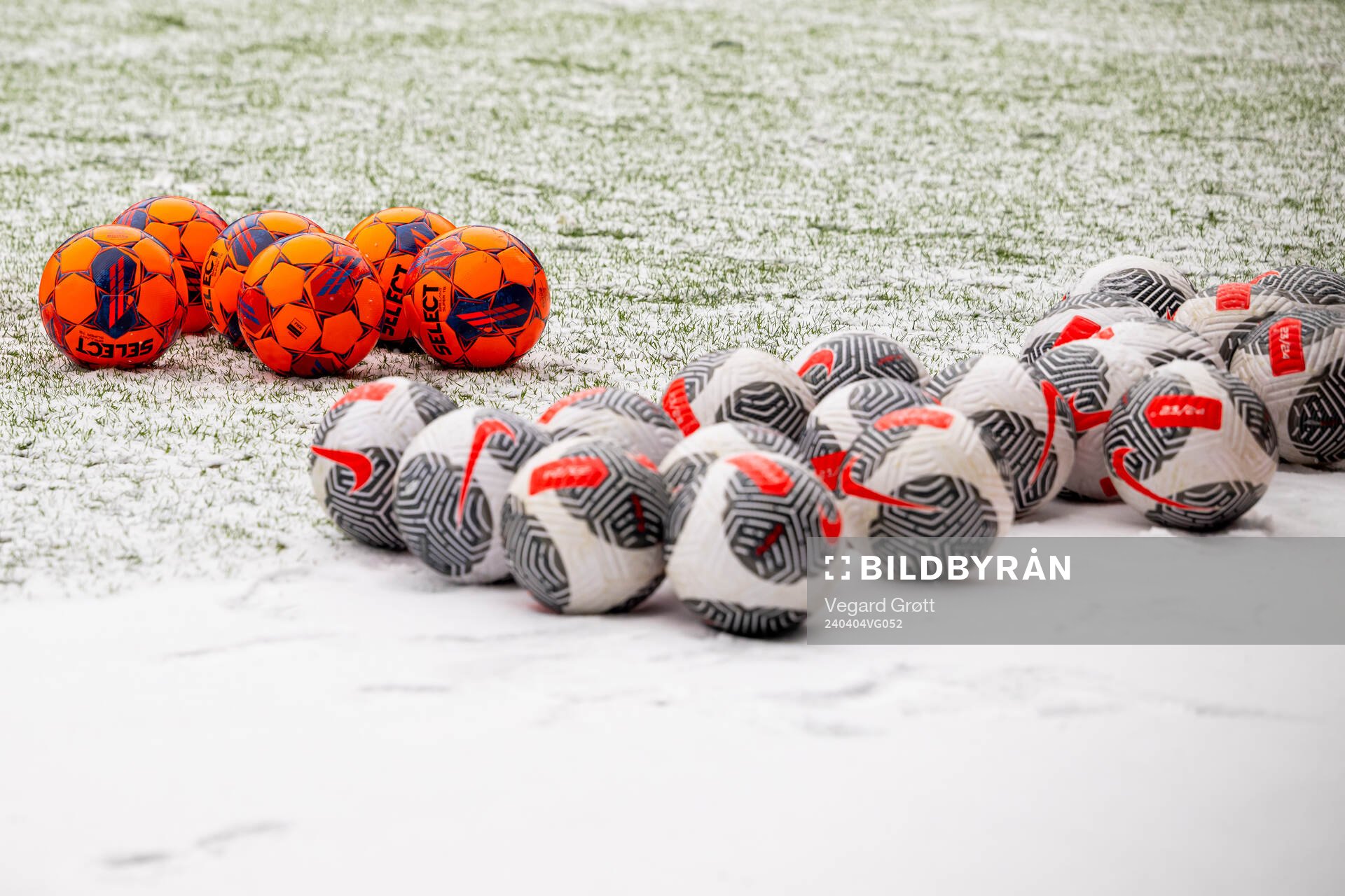 Orange footballs
