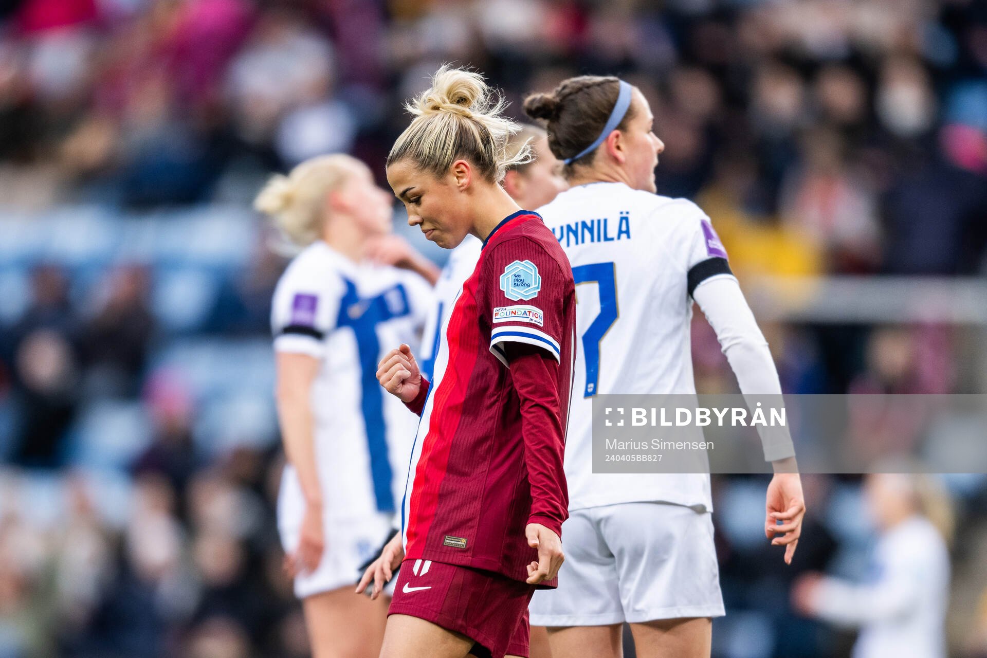 Celin Bizet Ildhusøy of Norway celebrates