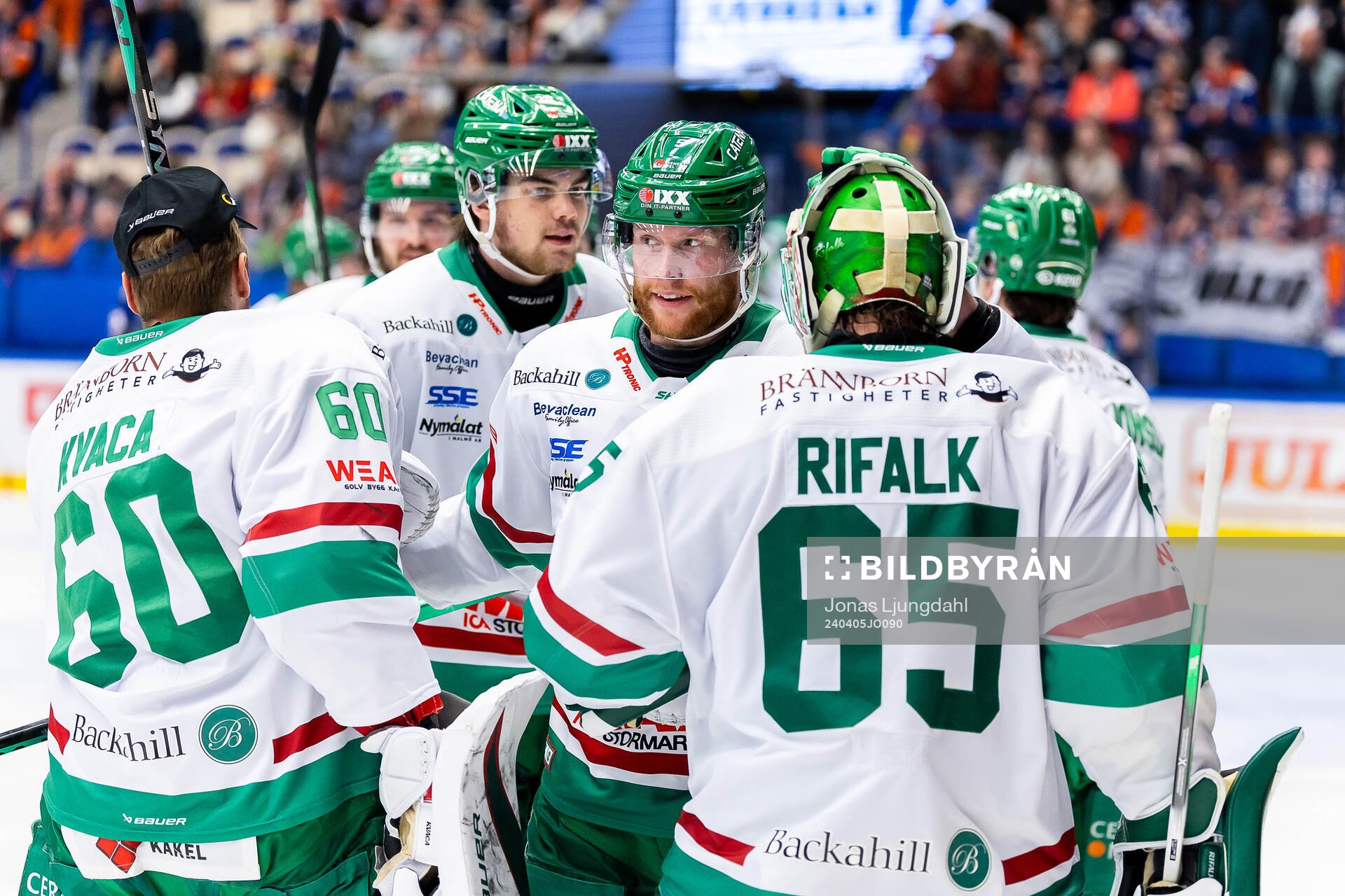 Rögles Ludvig Claesson och målvakt Christoffer Rifalk