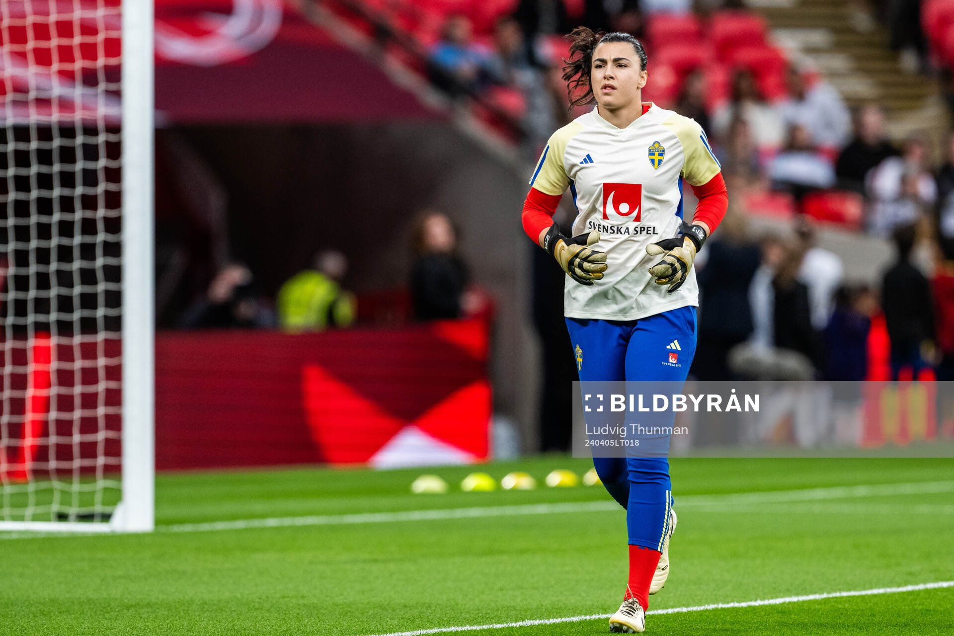 Goalkeeper Zecira Musovic of Sweden