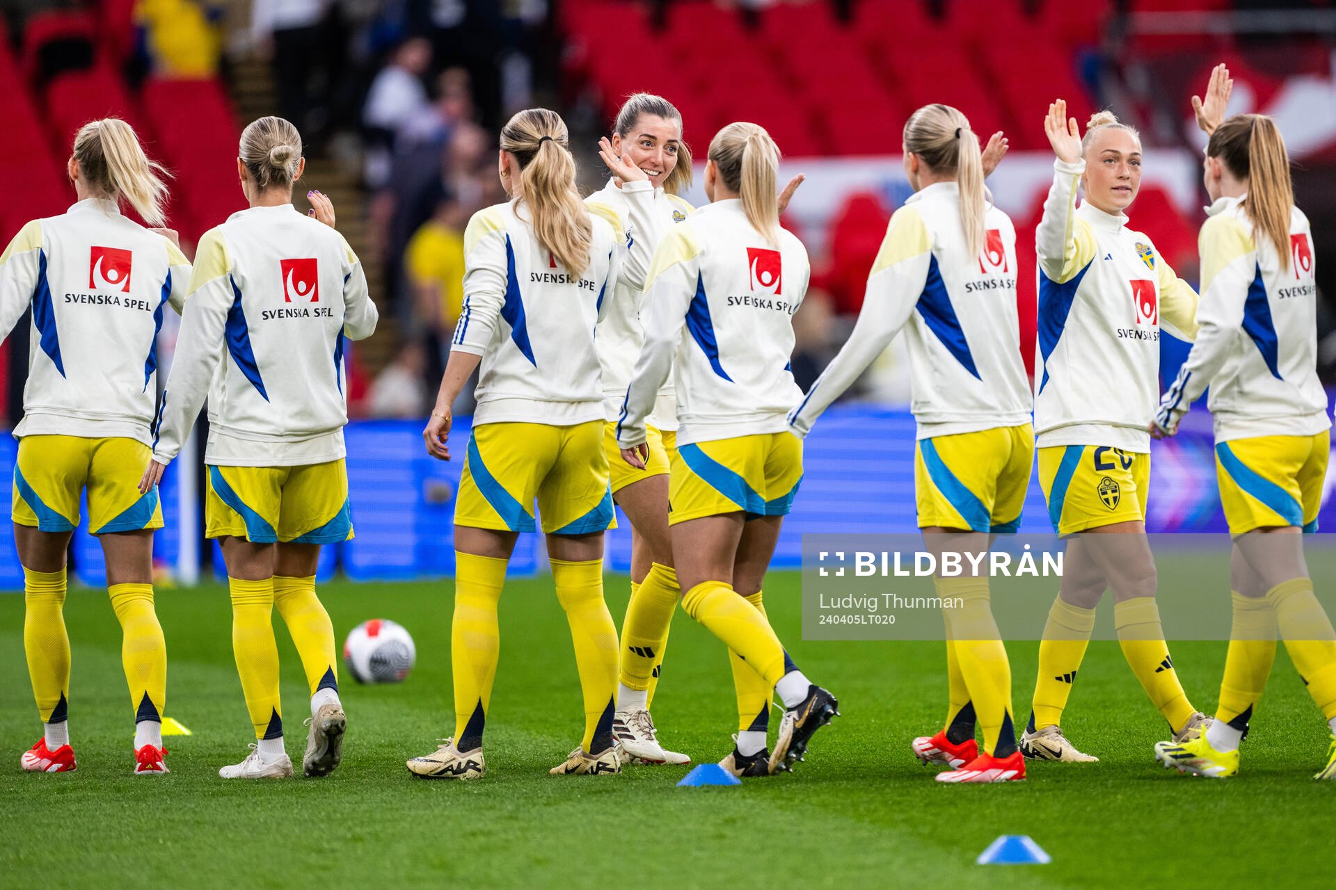 Linda Sembrant of Sweden with team mates