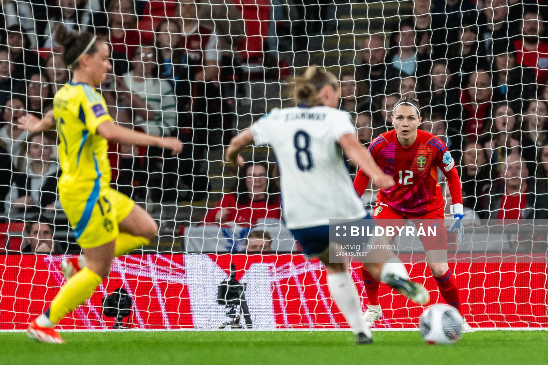 goalkeeper Jennifer Falk of Sweden