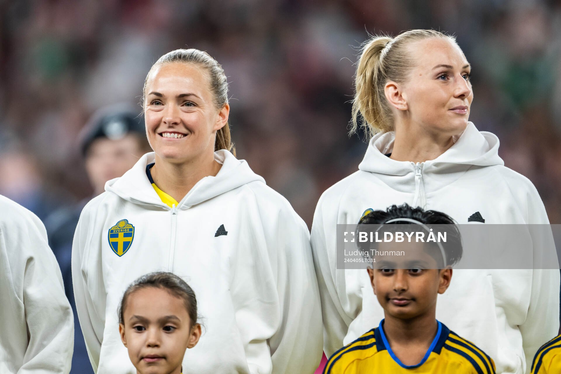 Magdalena Eriksson and Stina Blackstenius of Sweden