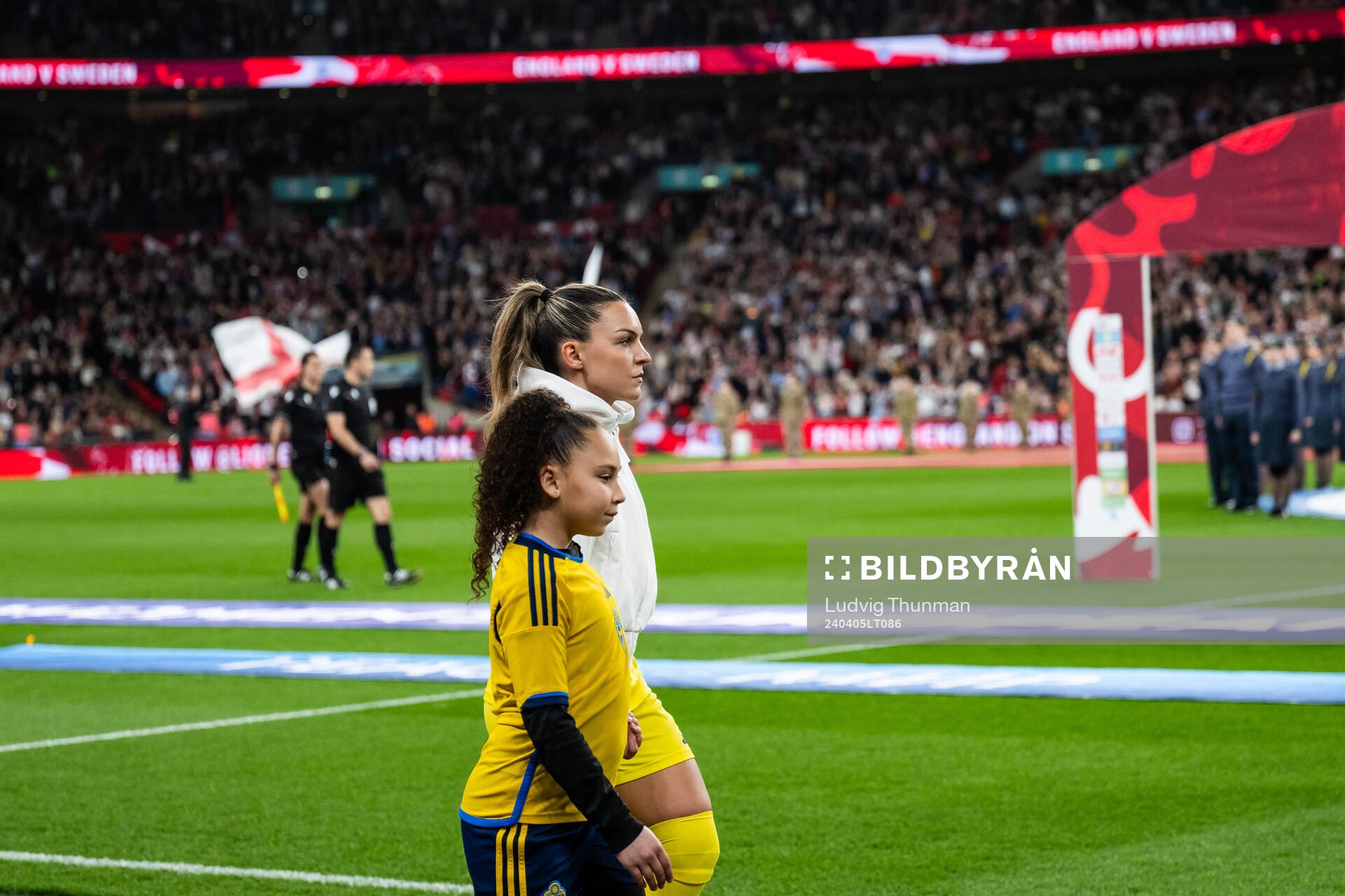Johanna Rytting Kaneryd of Sweden enters the pitch