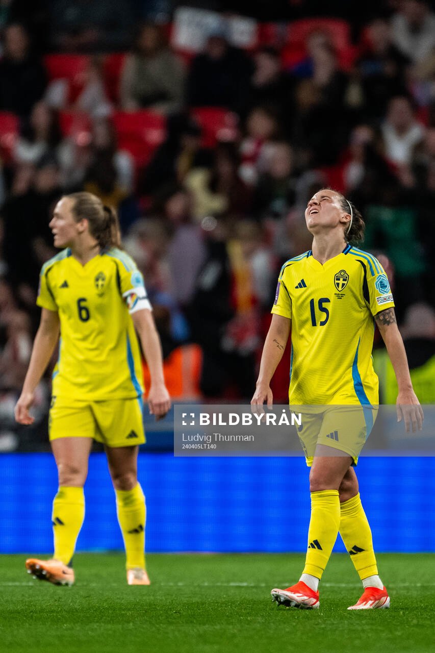 Julia Zigiotti Olme of Sweden looks dejected