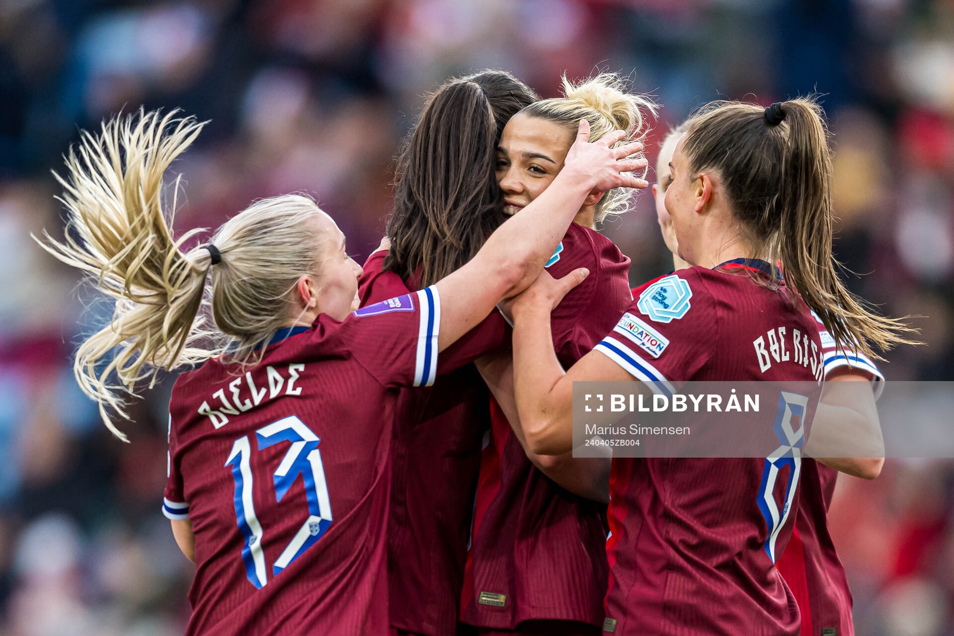 Celin Bizet Ildhusøy of Norway celebrates