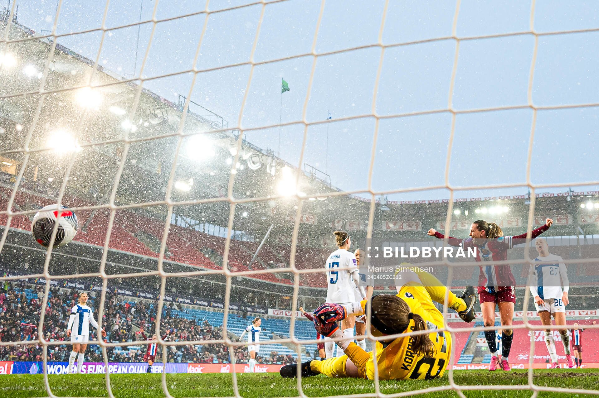 Elisabeth Terland of Norway celebrates