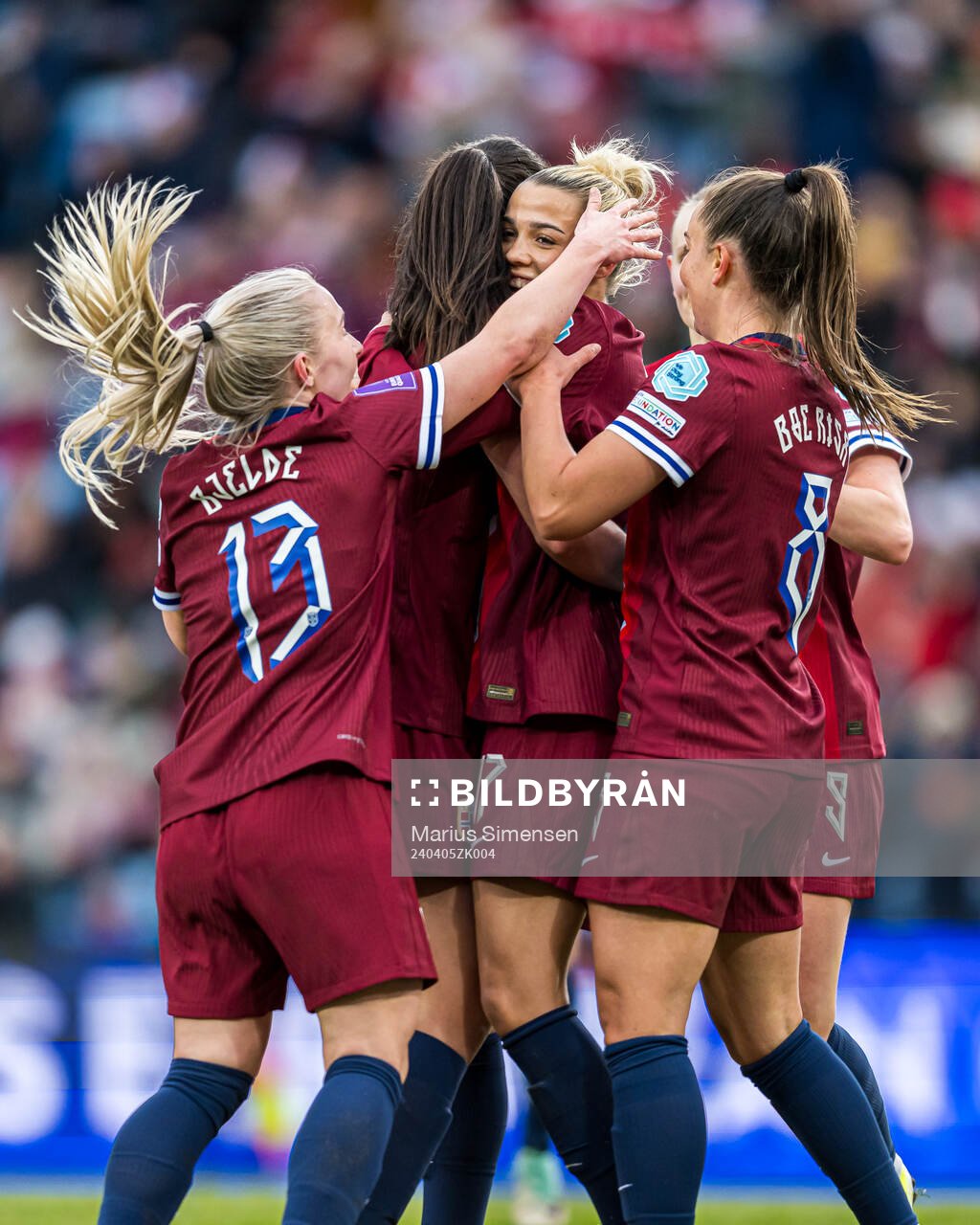 Celin Bizet Ildhusøy of Norway celebrates