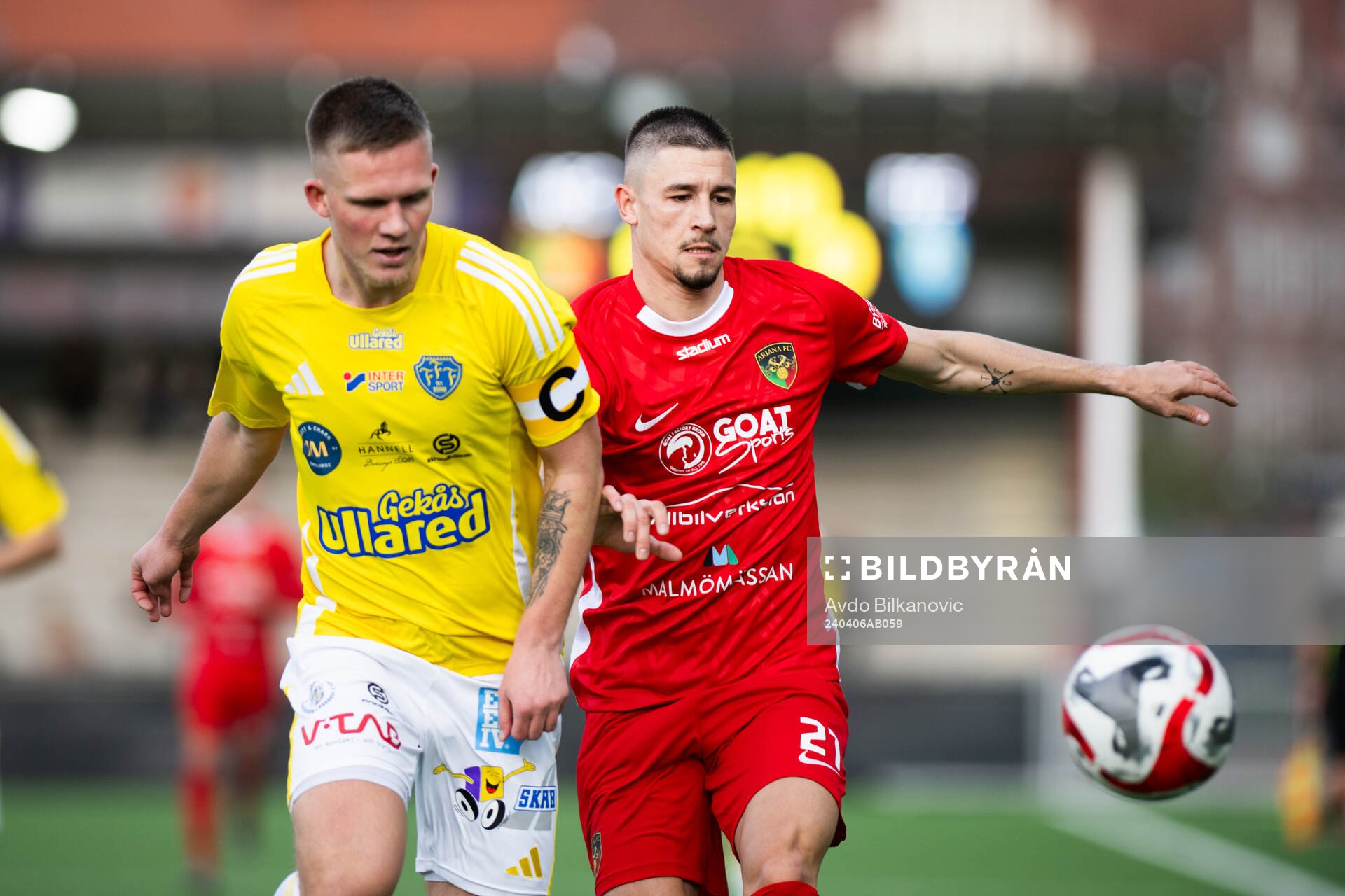 Ariana FCs André Reinholdsson och Falkenbergs FFs Tim