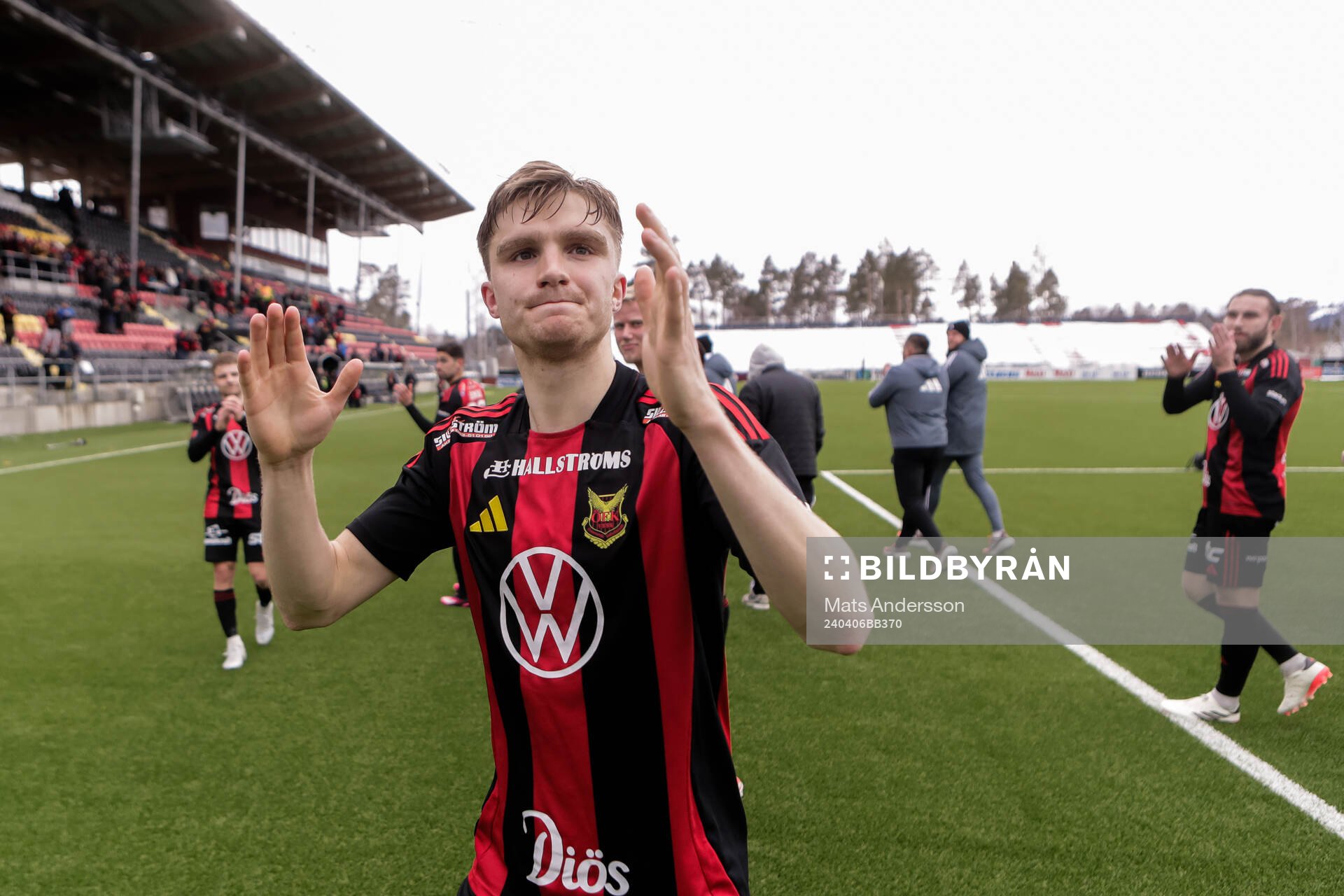 Östersunds Jakob Hedenquist jublar  fotbollsmatchen i