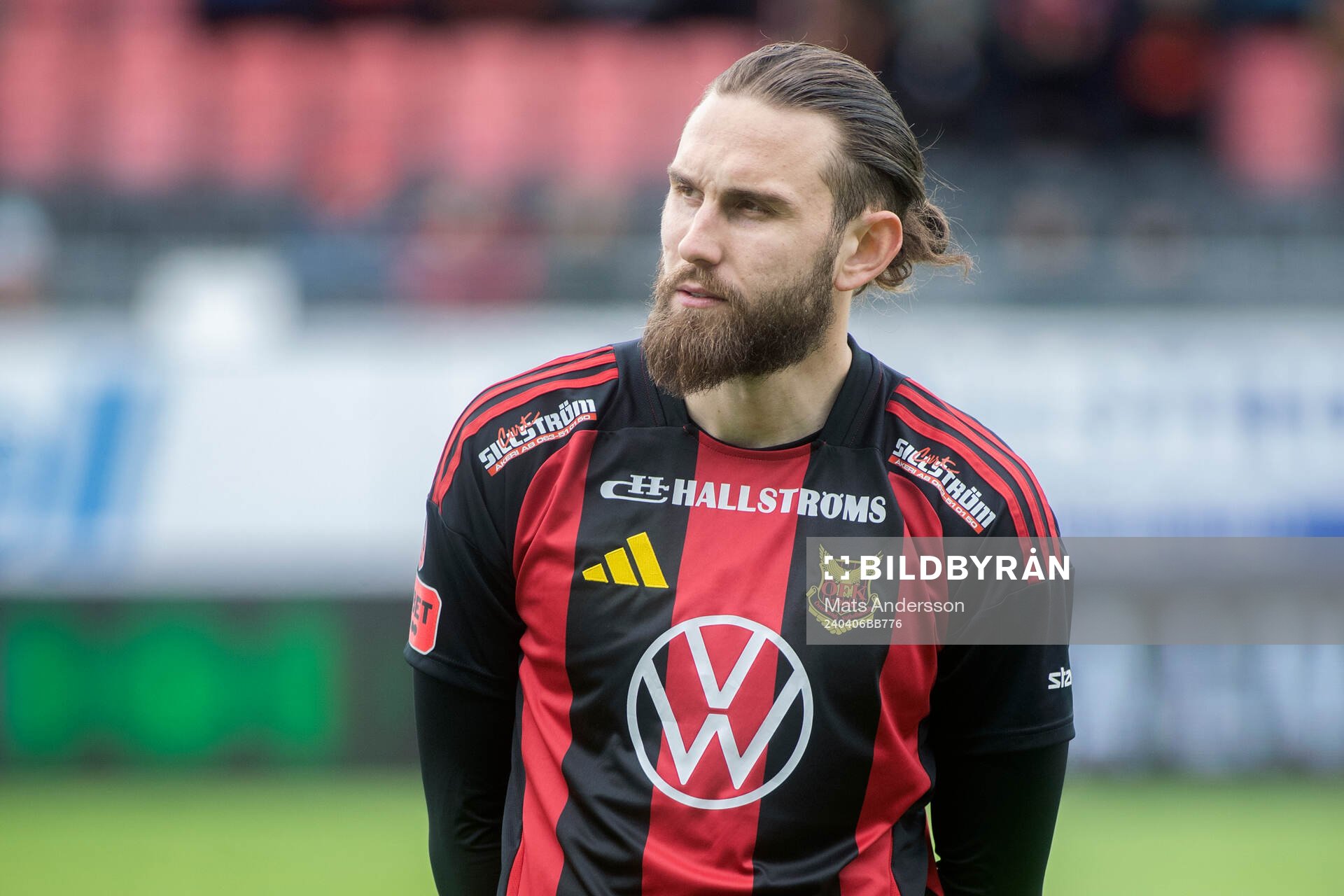 Östersunds Ali Suljic innan fotbollsmatchen i Superettan
