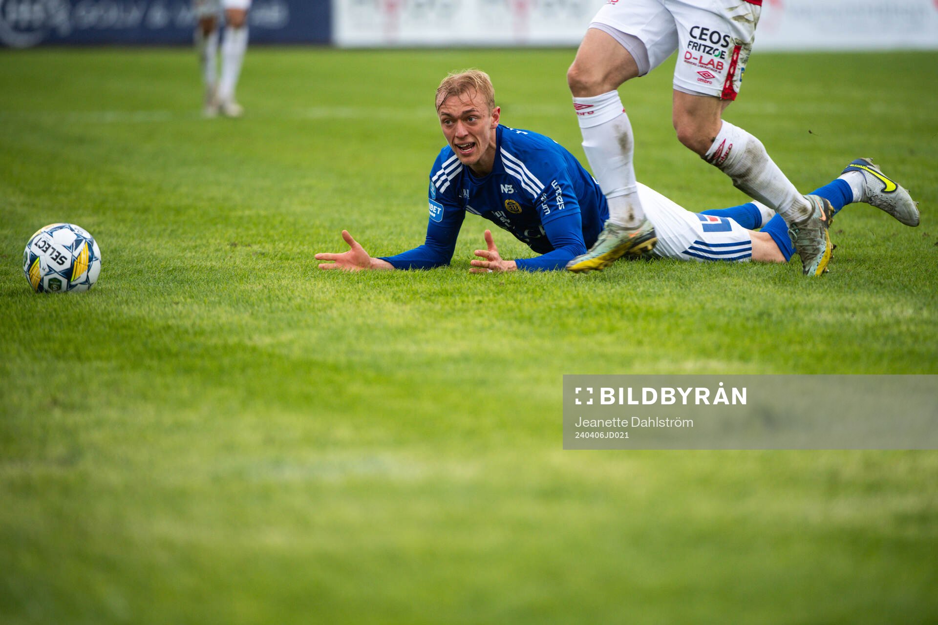 GIF Sundsvalls Pontus Lindgren under fotbollsmatchen i Superettan mellan Degerfors och GIF Sundsvall den 6 april 2024 i Degerfors.